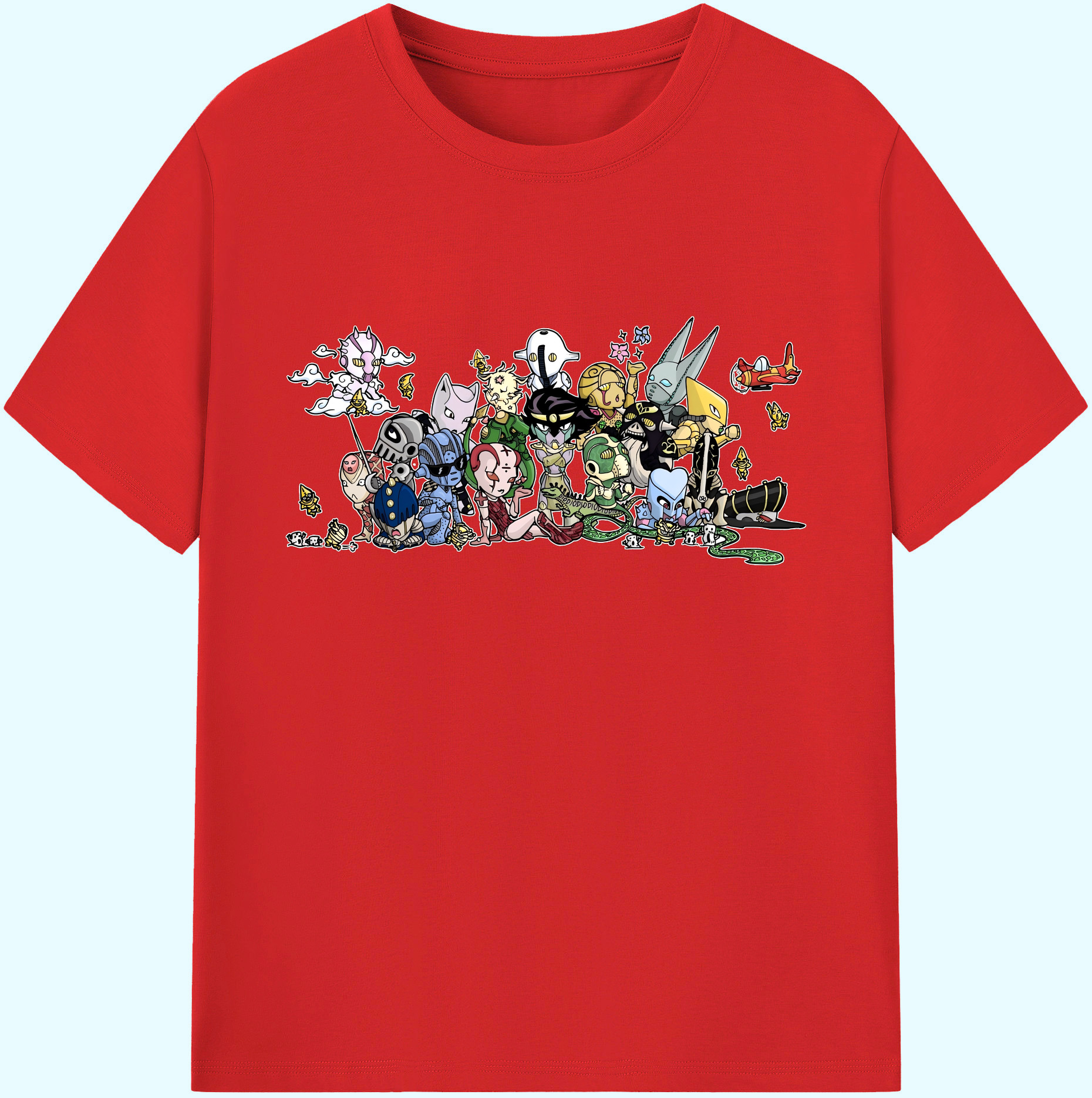 （画像用） ジョジョの奇妙な冒険 JoJo's Bizarre Adventure 綿100％ メンズ半袖Tシャツ｜肌触りやわらか＆通気性