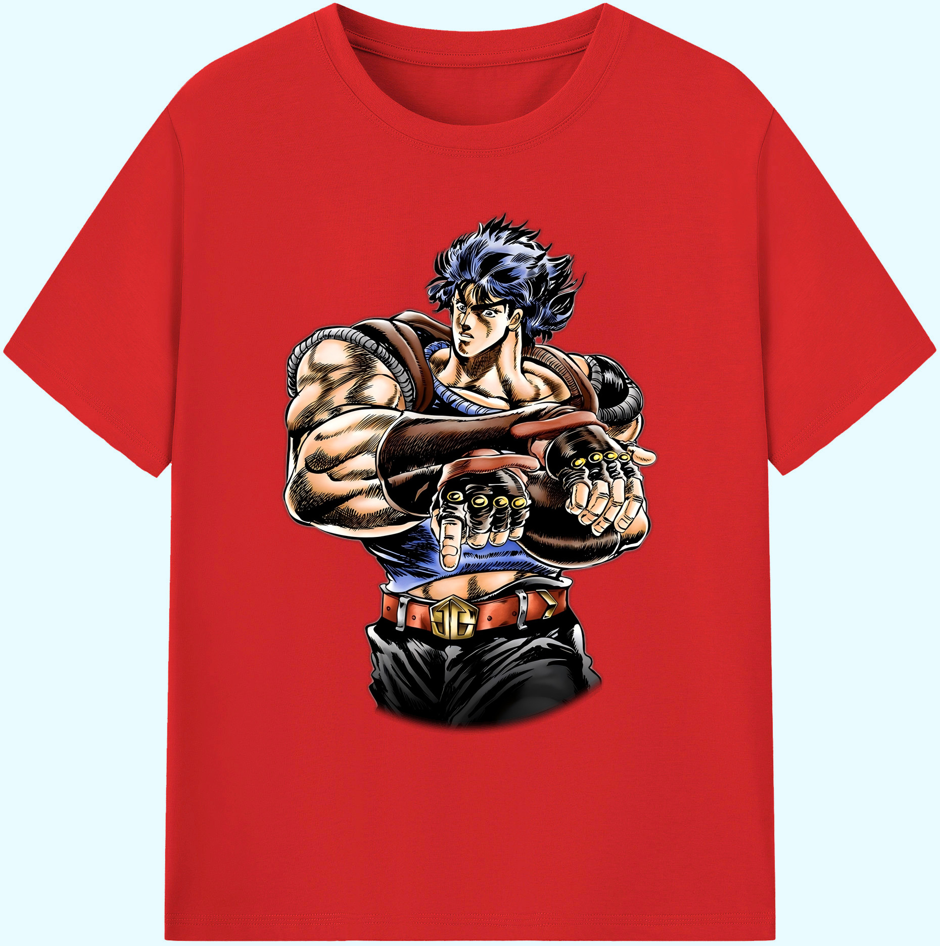 （画像用） ジョジョの奇妙な冒険 /ジョナサン?ジョースター JoJo's Bizarre Adventure Jonathan Joestar 綿100％ メンズ半袖Tシャツ｜肌触りやわらか＆通気性