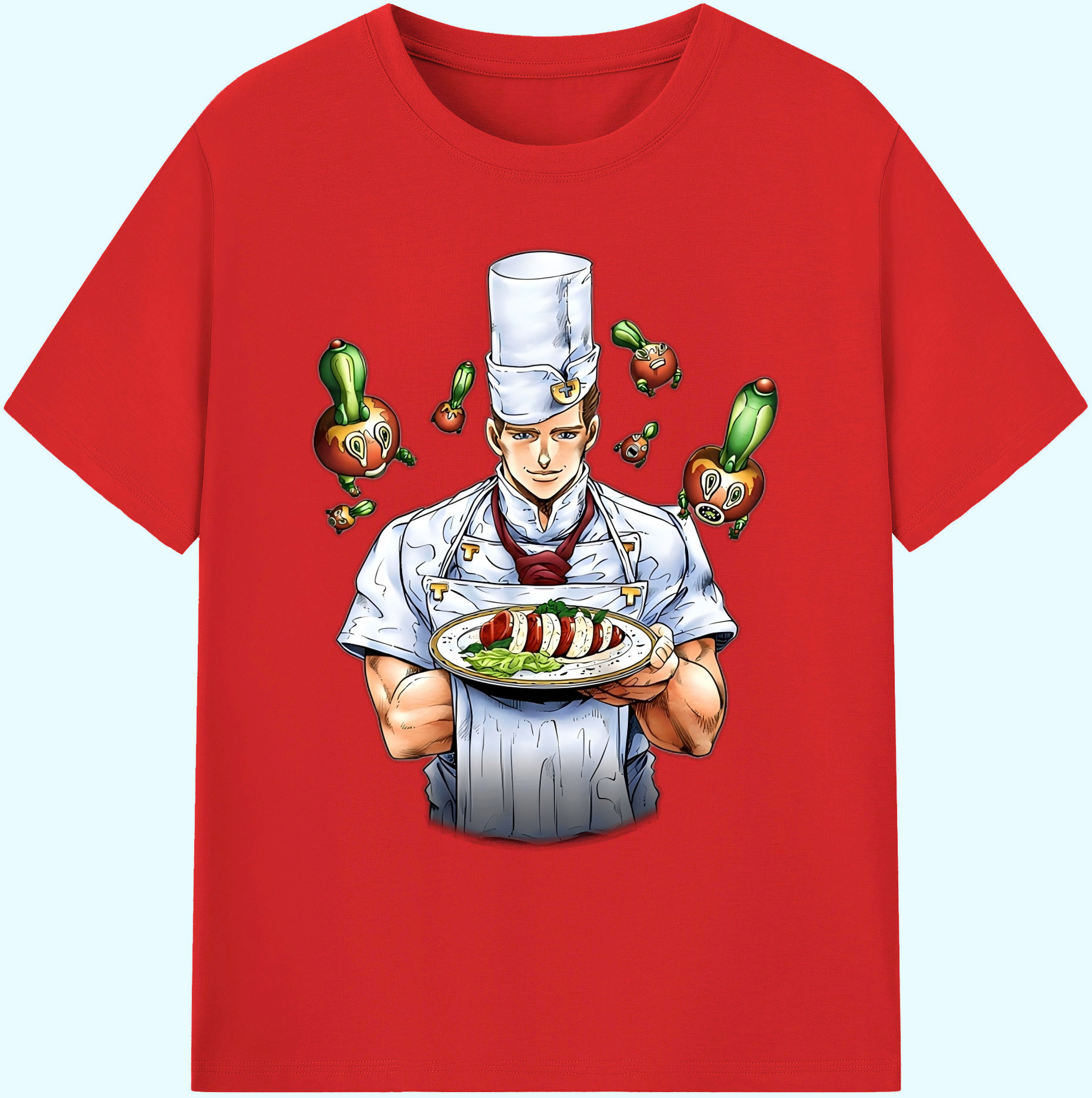 （画像用） ジョジョの奇妙な冒険 Tonio Trussardi JoJo's Bizarre Adventure トニオ?トラッサルディ 綿100％ メンズ半袖Tシャツ｜肌触りやわらか＆通気性