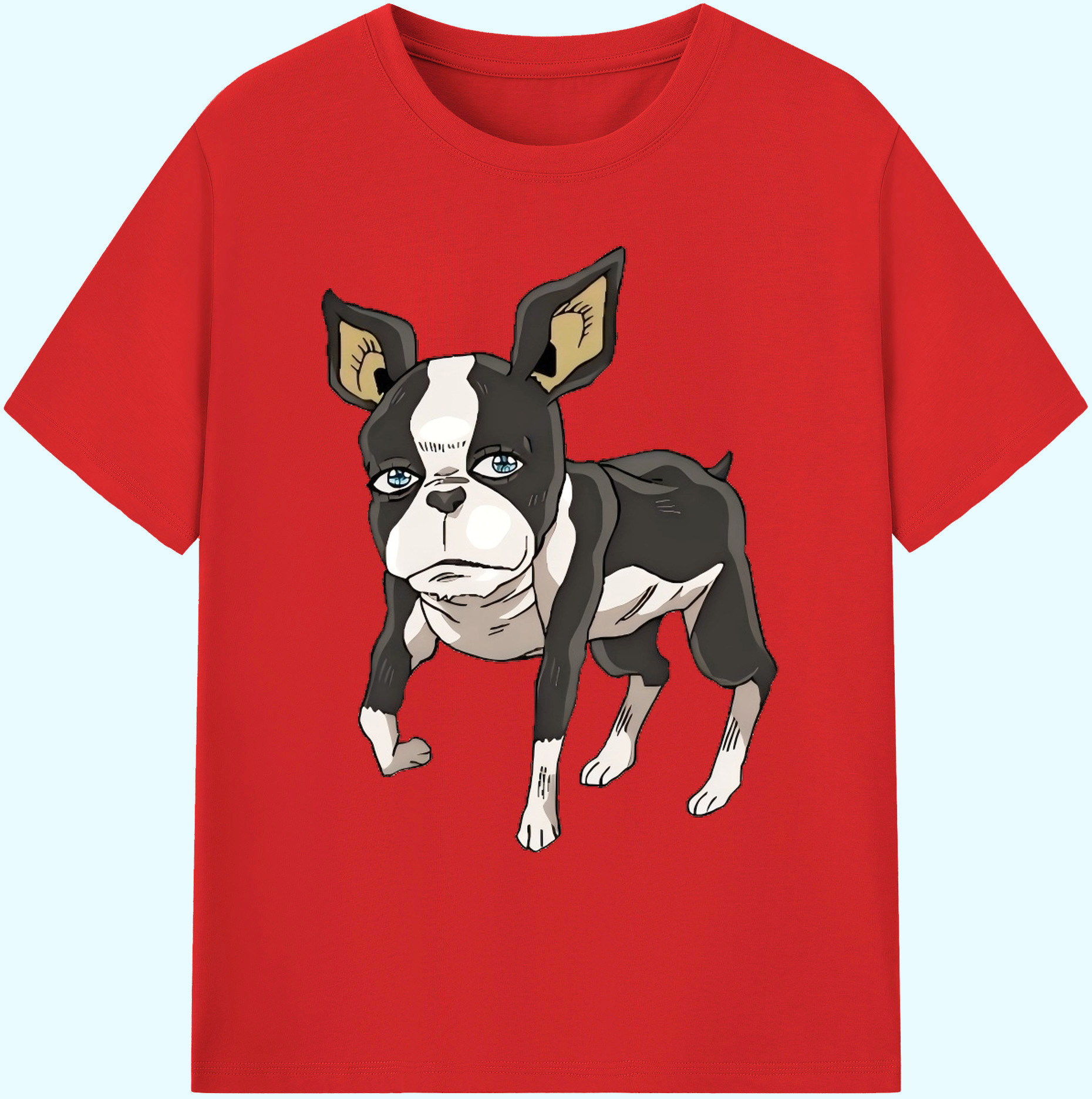 （画像用） ジョジョの奇妙な冒険 イギー JoJo's Bizarre Adventure Iggy 綿100％ メンズ半袖Tシャツ｜肌触りやわらか＆通気性