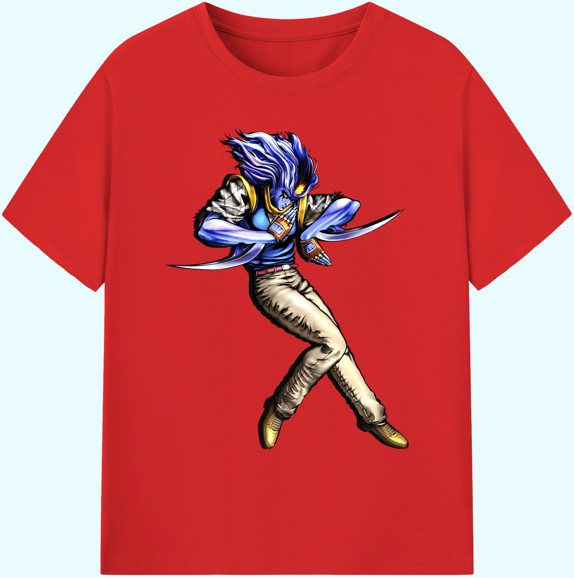（画像用） ジョジョの奇妙な冒険 JoJo's Bizarre Adventure 綿100％ メンズ半袖Tシャツ｜肌触りやわらか＆通気性