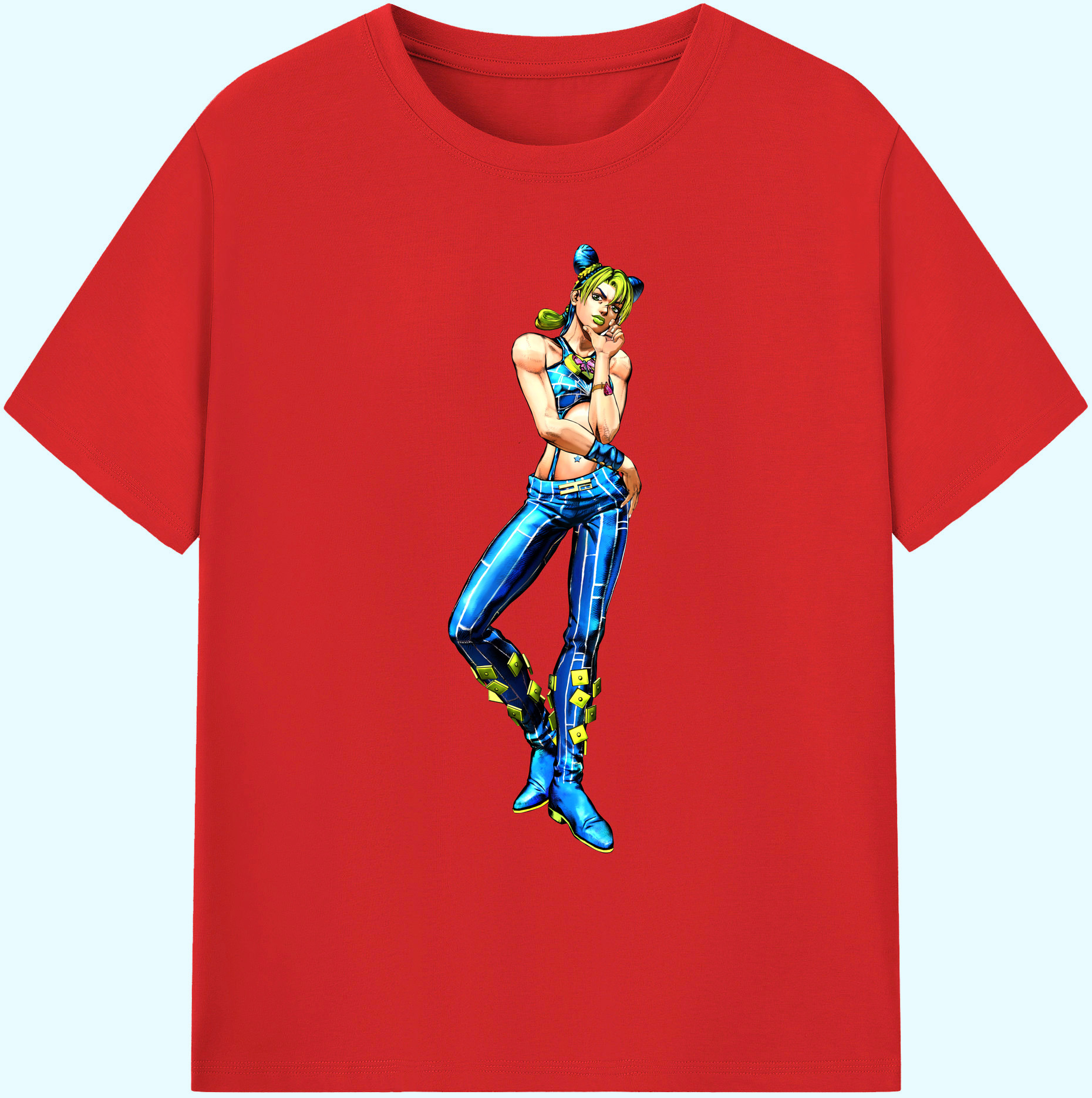 （画像用） "ジョジョの奇妙な冒険 くうじょう ジョリーン JoJo's Bizarre Adventure Jolyne Cujoh " 綿100％ メンズ半袖Tシャツ｜肌触りやわらか＆通気性