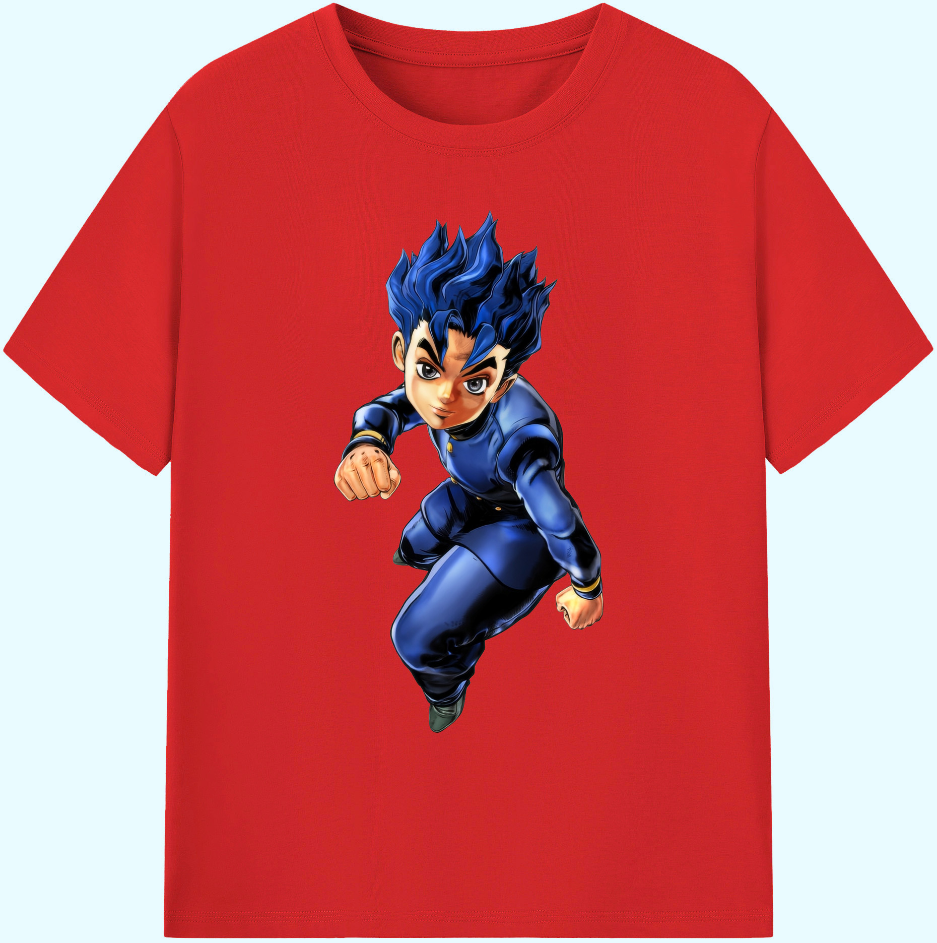 （画像用） ジョジョの奇妙な冒険 広瀨康一 JoJo's Bizarre Adventure Hirose Koichi 綿100％ メンズ半袖Tシャツ｜肌触りやわらか＆通気性