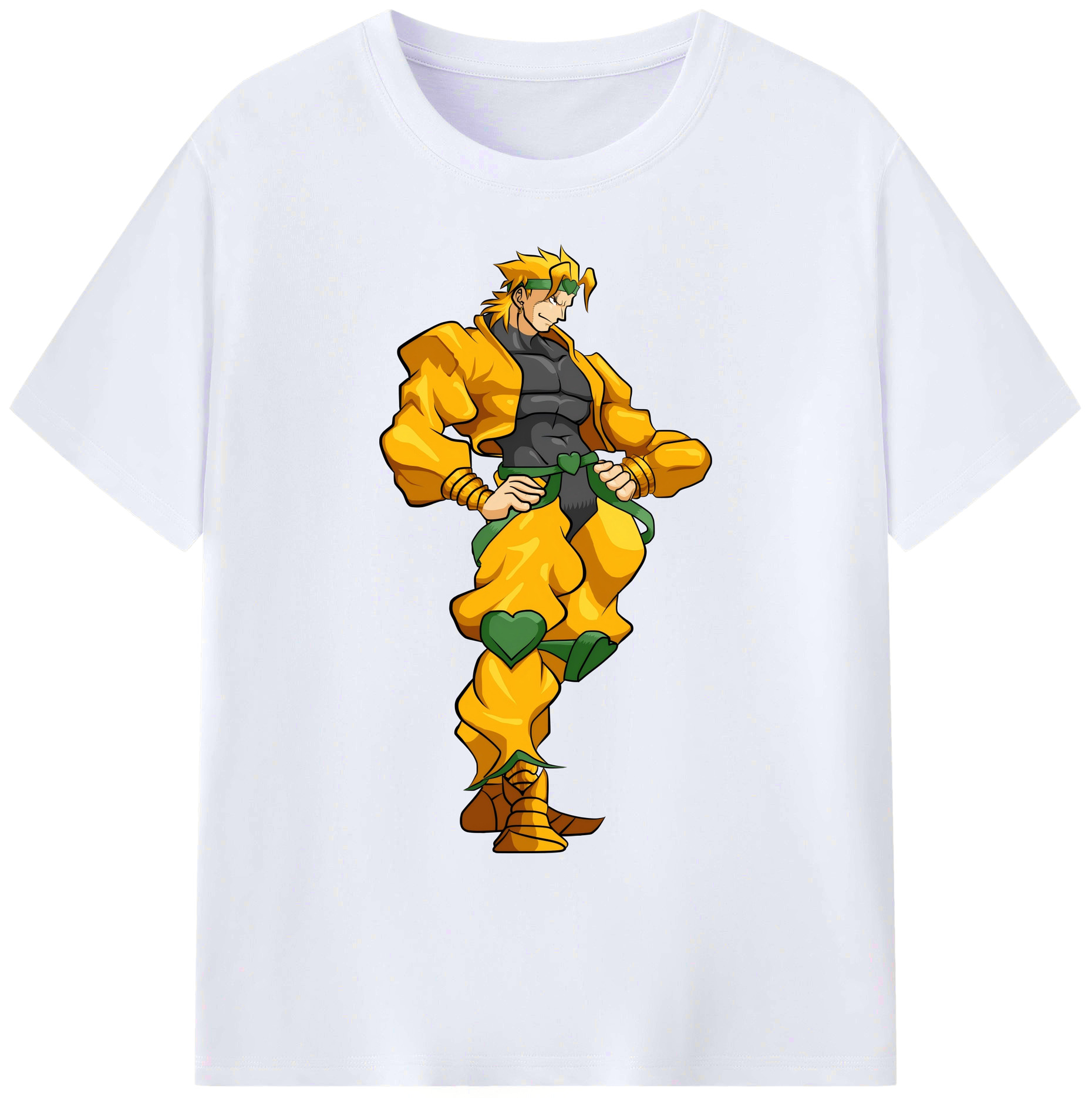 （画像用） ジョジョの奇妙な冒険 ディオ?ブランドー JoJo's Bizarre Adventure Dio Brando 綿100％ メンズ半袖Tシャツ｜肌触りやわらか＆通気性