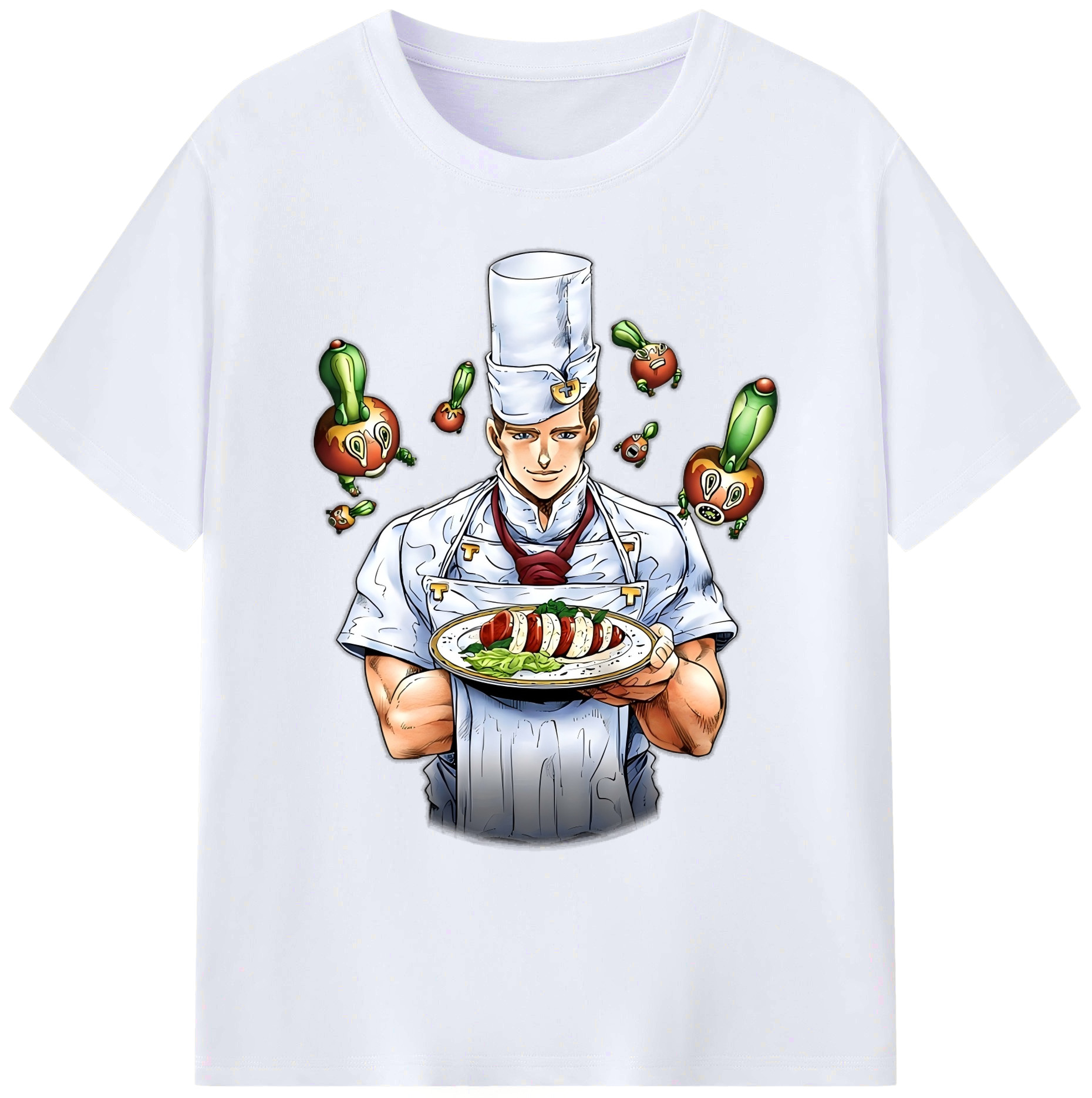 （画像用） ジョジョの奇妙な冒険 Tonio Trussardi JoJo's Bizarre Adventure トニオ?トラッサルディ 綿100％ メンズ半袖Tシャツ｜肌触りやわらか＆通気性