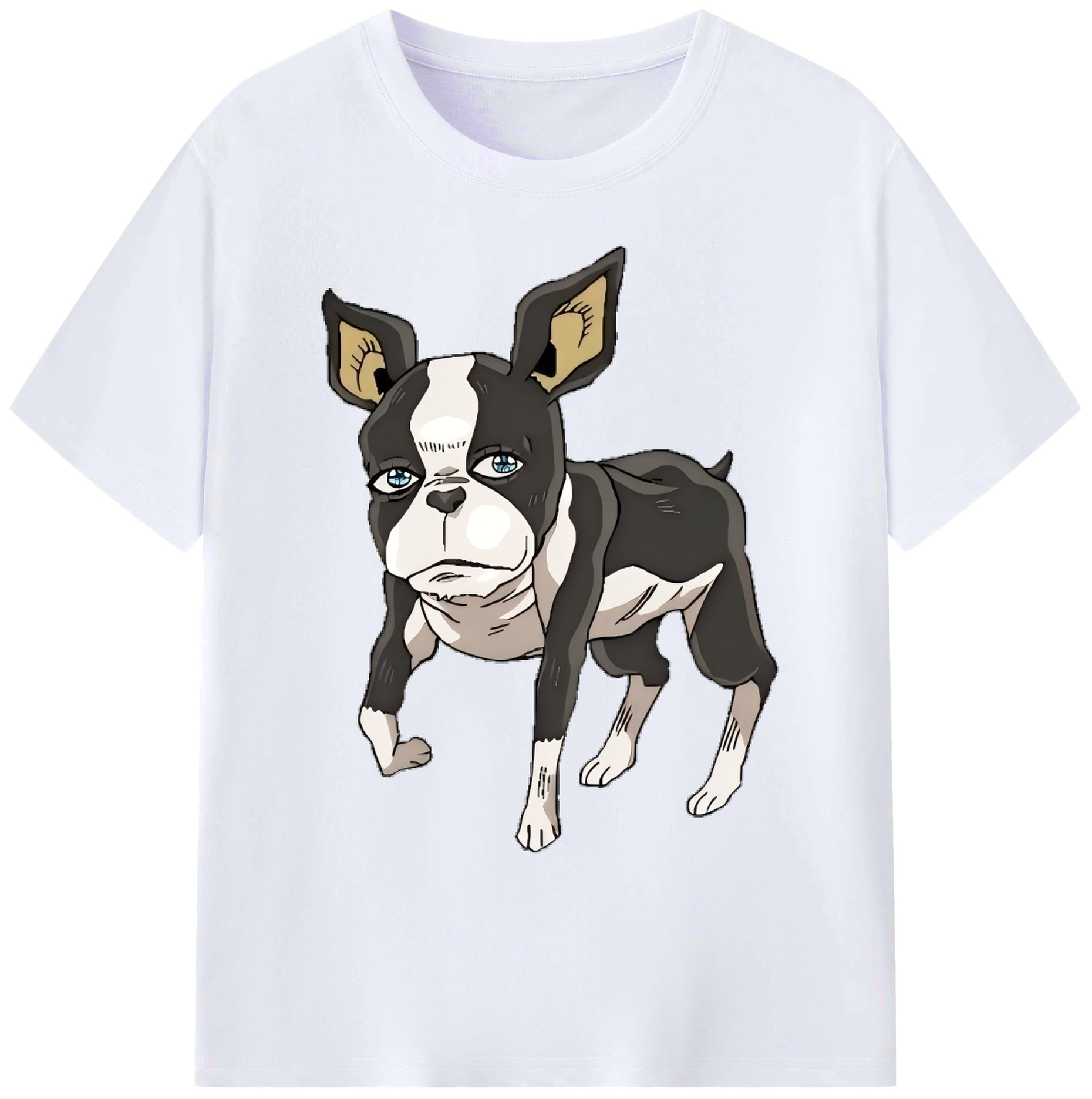 （画像用） ジョジョの奇妙な冒険 イギー JoJo's Bizarre Adventure Iggy 綿100％ メンズ半袖Tシャツ｜肌触りやわらか＆通気性