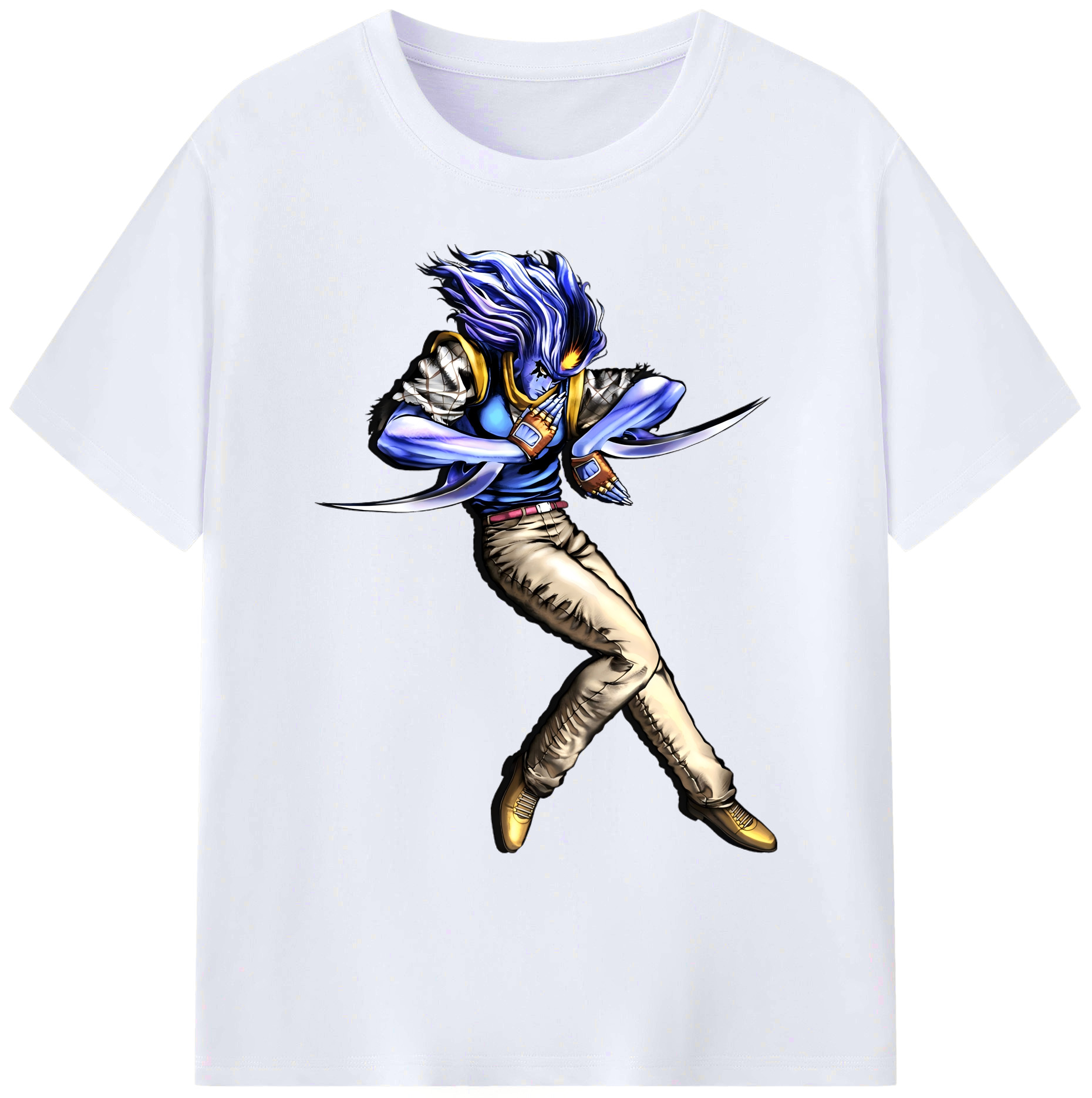 （画像用） ジョジョの奇妙な冒険 JoJo's Bizarre Adventure 綿100％ メンズ半袖Tシャツ｜肌触りやわらか＆通気性