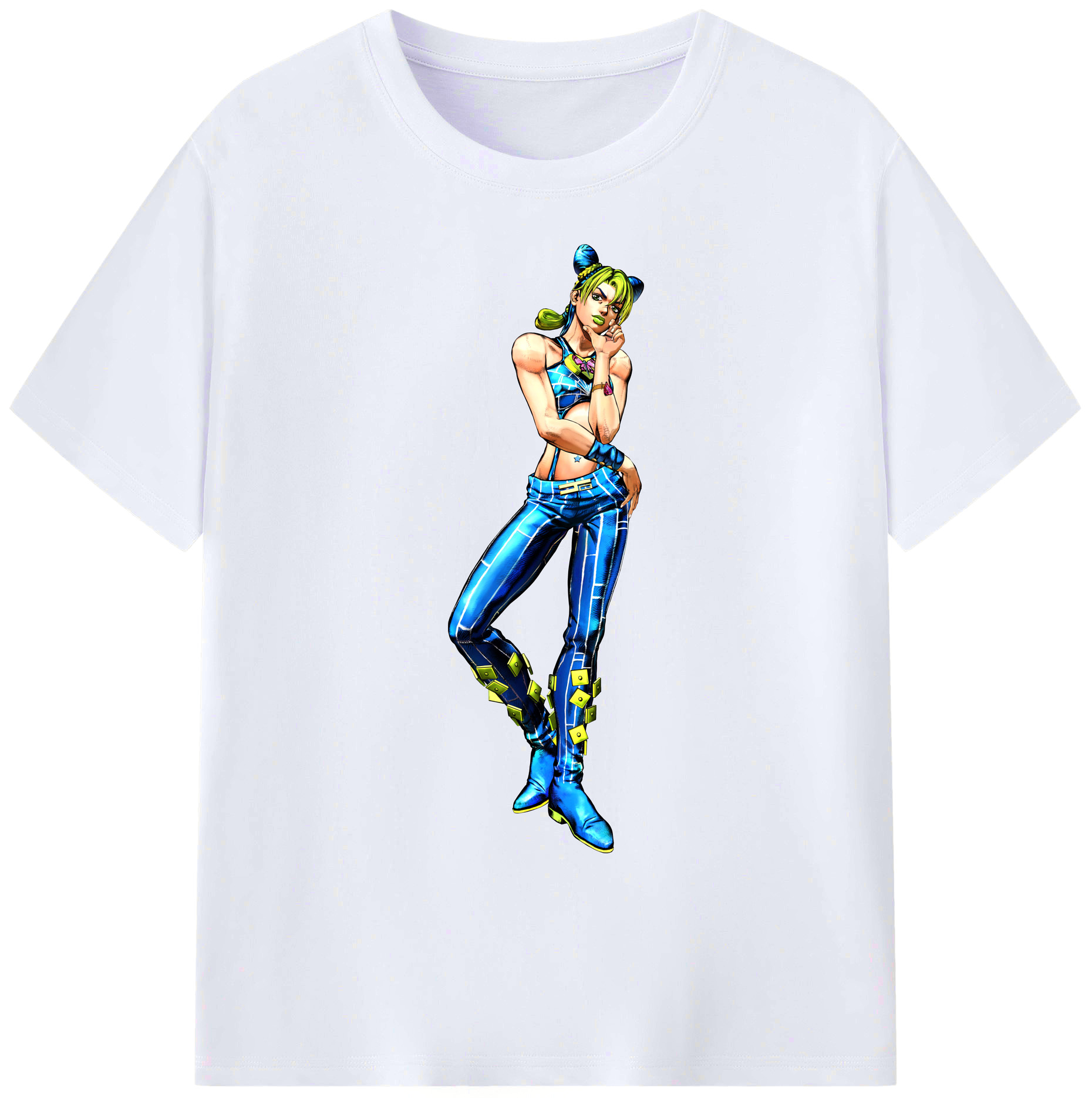 （画像用） "ジョジョの奇妙な冒険 くうじょう ジョリーン JoJo's Bizarre Adventure Jolyne Cujoh " 綿100％ メンズ半袖Tシャツ｜肌触りやわらか＆通気性