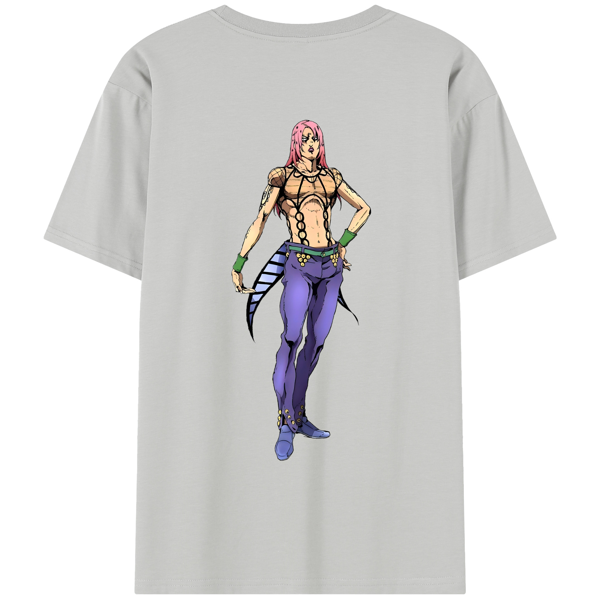 （画像用） ジョジョの奇妙な冒険 ビネガー?ドッピオ JoJo's Bizarre Adventure Vinegar Doppio レディース半袖Tシャツ(バックプリント)