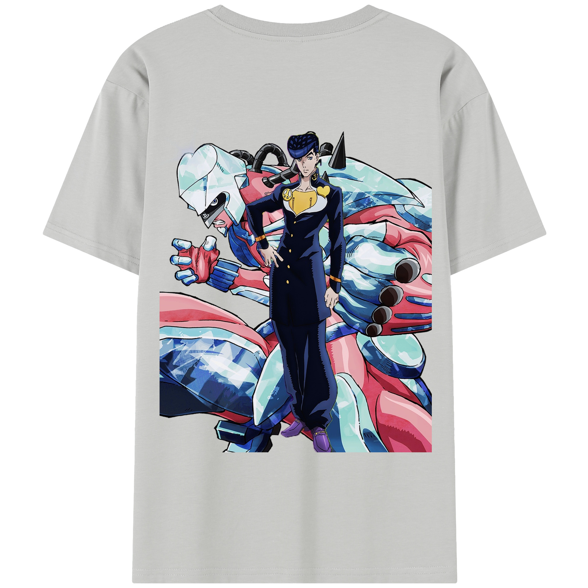 （画像用） ジョジョの奇妙な冒険 ひがしかた じょうすけ JoJo's Bizarre Adventure Higashikata Josuke レディース半袖Tシャツ(バックプリント)