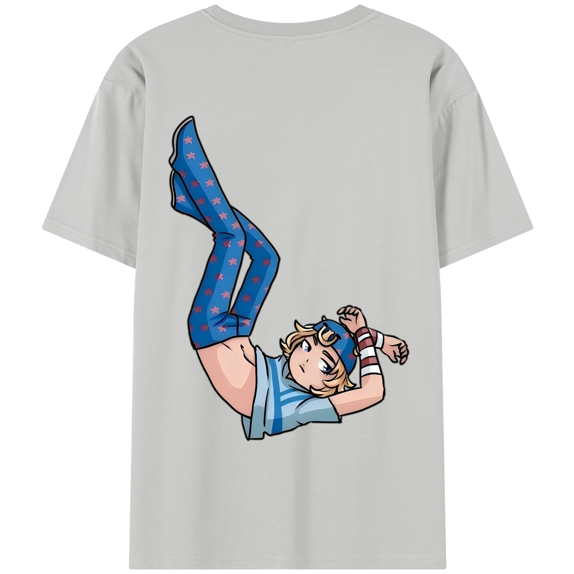 （画像用） ジョジョの奇妙な冒険 グイード?ミスタ JoJo's Bizarre Adventure Guido Mista レディース半袖Tシャツ(バックプリント)