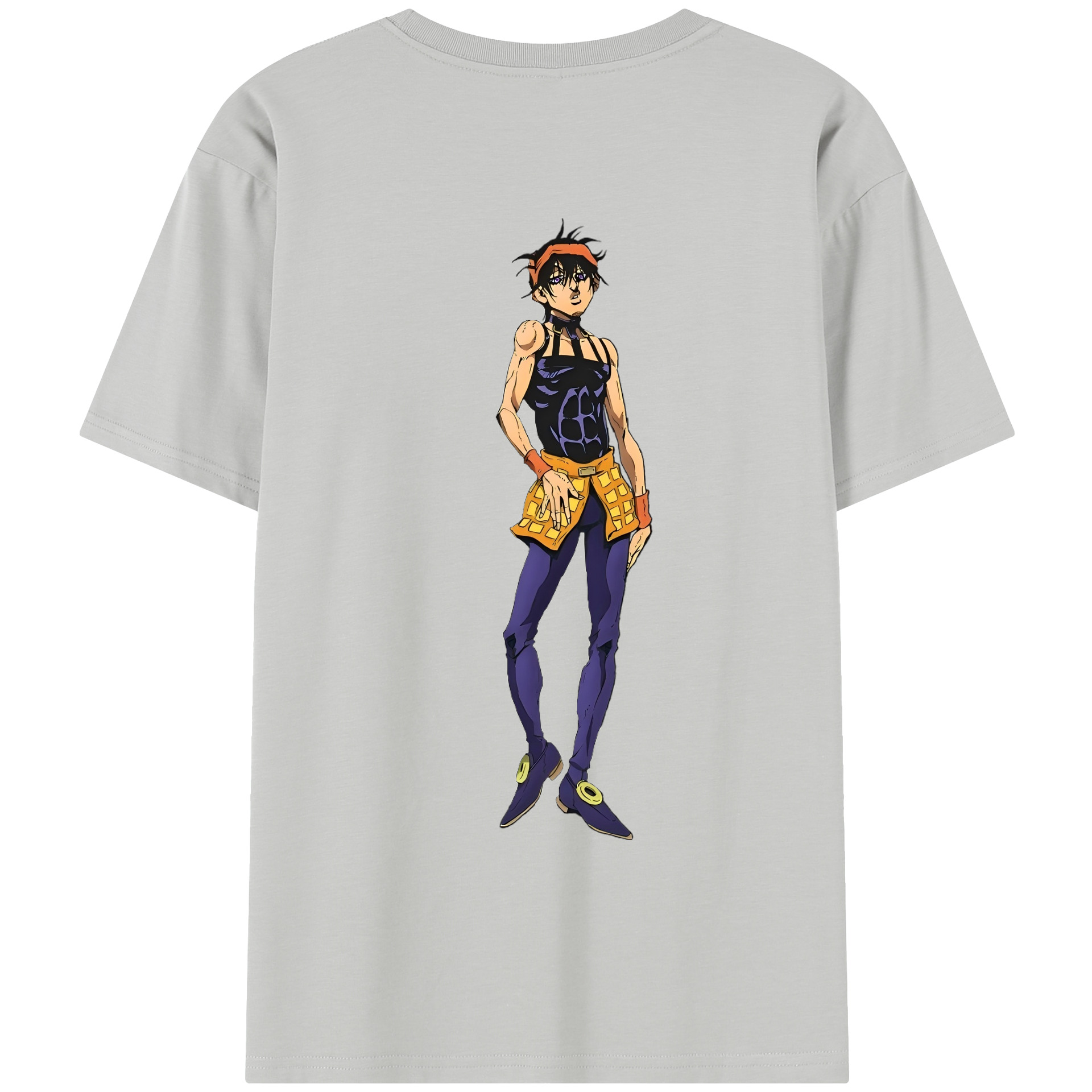 （画像用） ジョジョの奇妙な冒険 ナランチャ?ギルガ JoJo's Bizarre Adventure Narancia Ghirga レディース半袖Tシャツ(バックプリント)