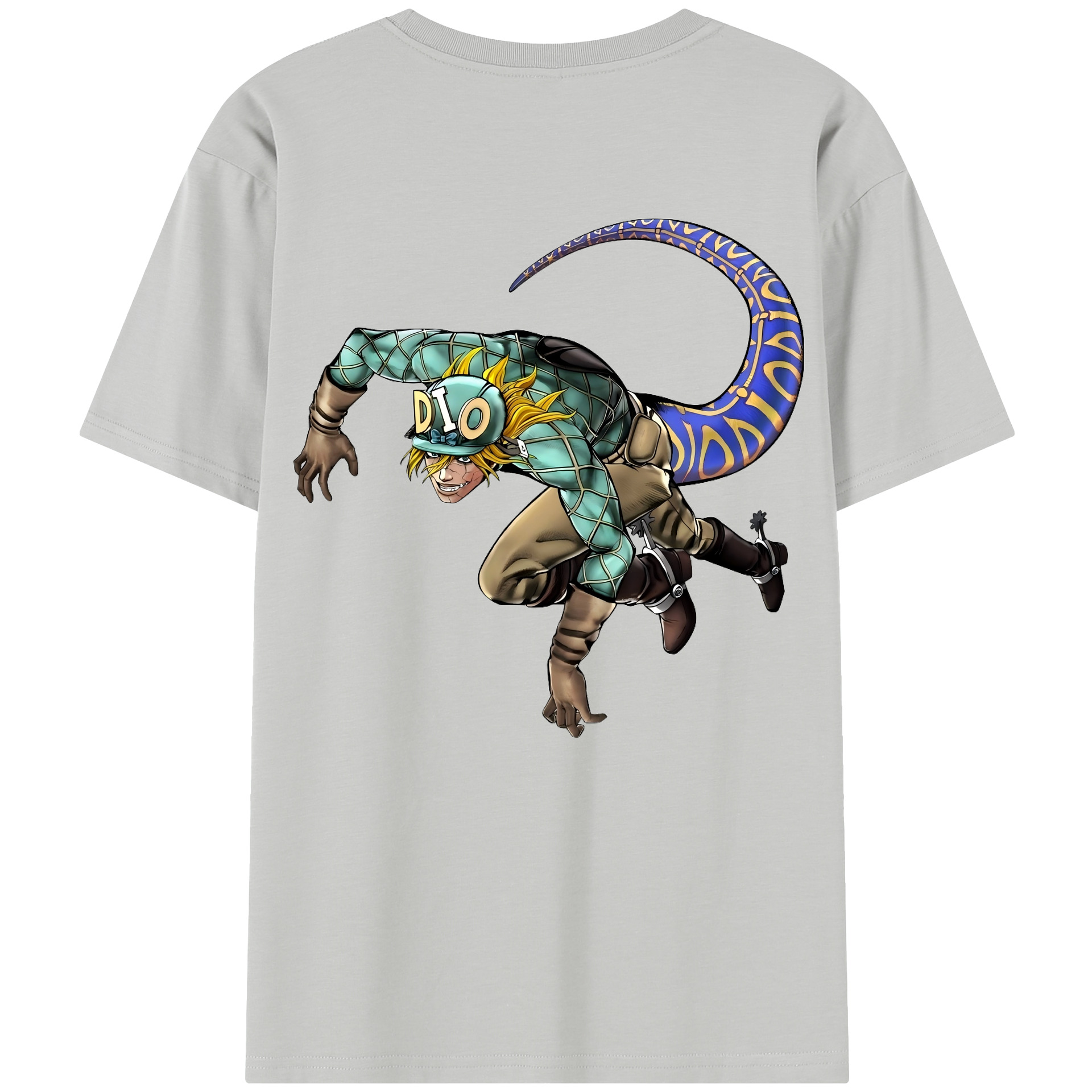 （画像用） ジョジョの奇妙な冒険 ディオ?ブランドー JoJo's Bizarre Adventure Dio Brando レディース半袖Tシャツ(バックプリント)