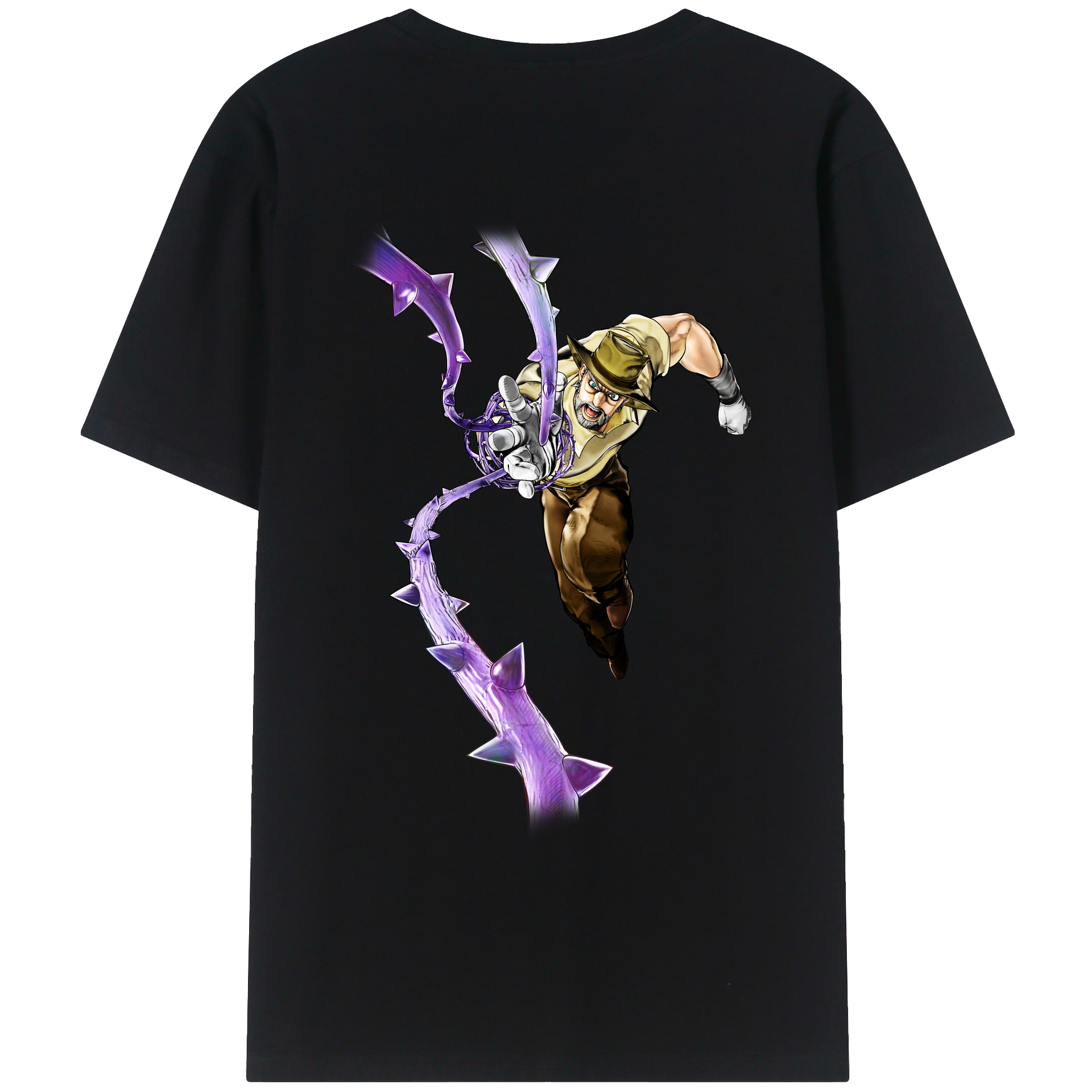 （画像用） ジョジョの奇妙な冒険 ジョセフ?ジョースター JoJo's Bizarre Adventure Joseph Joestar レディース半袖Tシャツ(バックプリント)