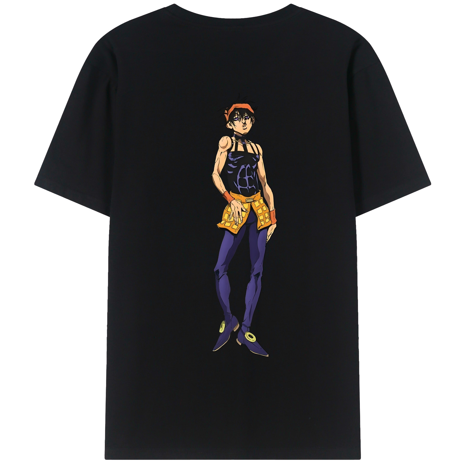 （画像用） ジョジョの奇妙な冒険 ナランチャ?ギルガ JoJo's Bizarre Adventure Narancia Ghirga レディース半袖Tシャツ(バックプリント)