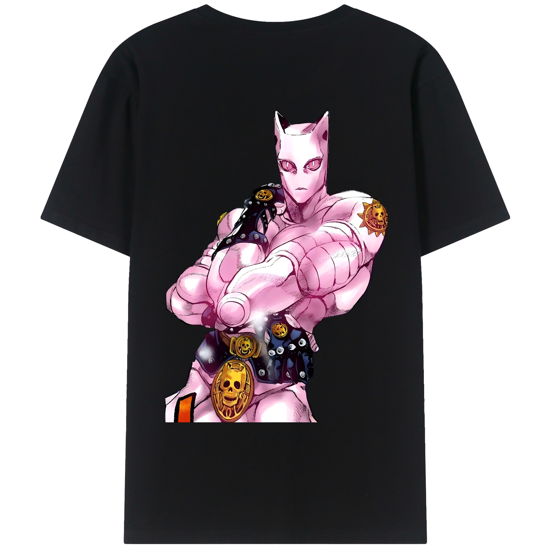 （画像用） ジョジョの奇妙な冒険 きら よしかげ JoJo's Bizarre Adventure Kira Yoshikage レディース半袖Tシャツ(バックプリント)