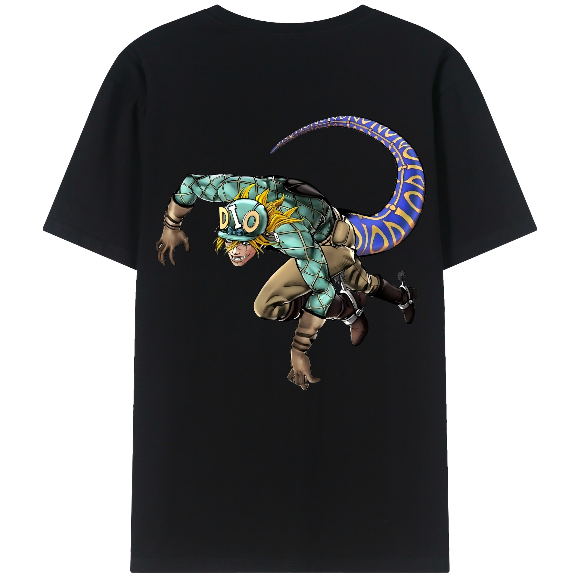 （画像用） ジョジョの奇妙な冒険 ディオ?ブランドー JoJo's Bizarre Adventure Dio Brando レディース半袖Tシャツ(バックプリント)