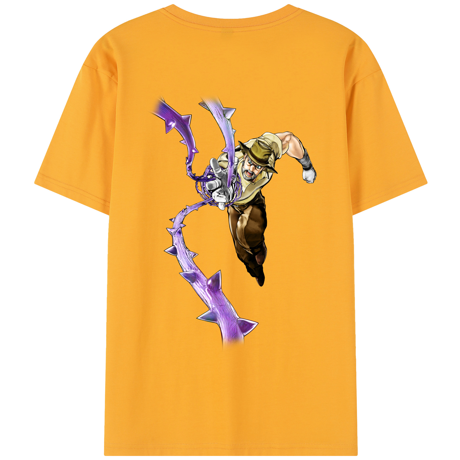 （画像用） ジョジョの奇妙な冒険 ジョセフ?ジョースター JoJo's Bizarre Adventure Joseph Joestar レディース半袖Tシャツ(バックプリント)