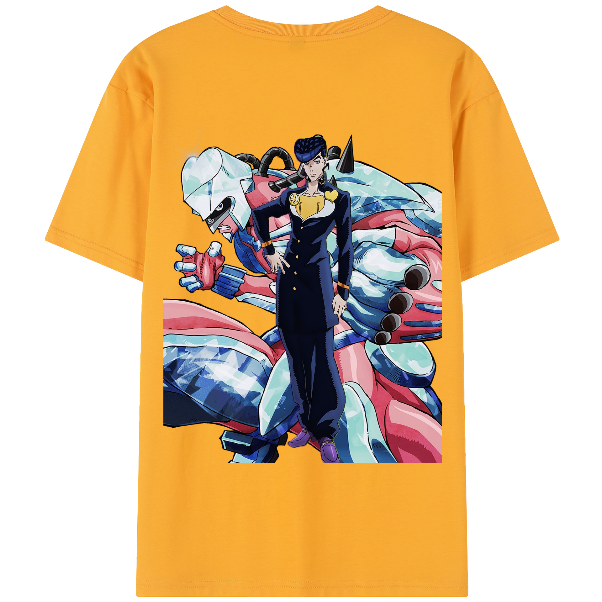 （画像用） ジョジョの奇妙な冒険 ひがしかた じょうすけ JoJo's Bizarre Adventure Higashikata Josuke レディース半袖Tシャツ(バックプリント)