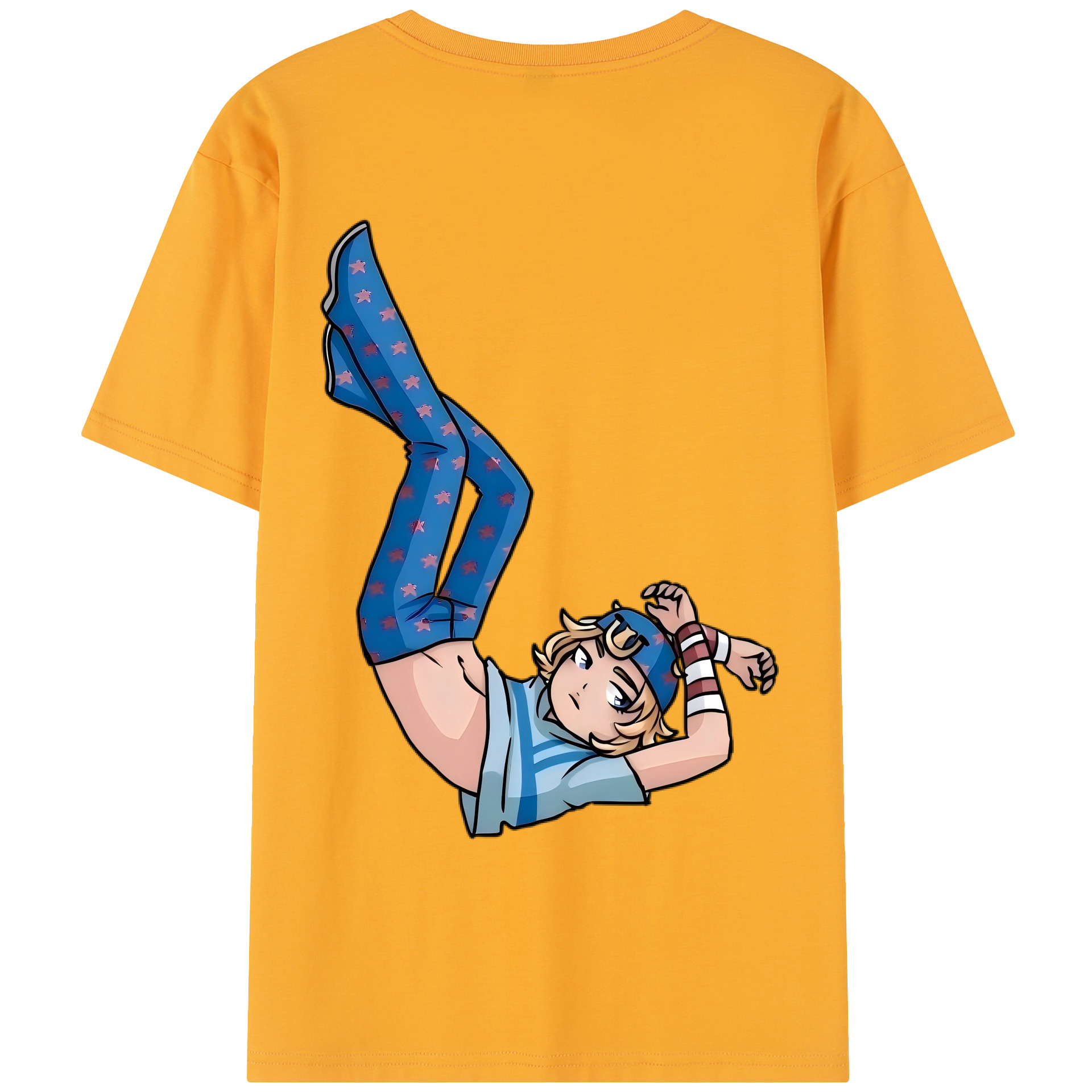 （画像用） ジョジョの奇妙な冒険 グイード?ミスタ JoJo's Bizarre Adventure Guido Mista レディース半袖Tシャツ(バックプリント)
