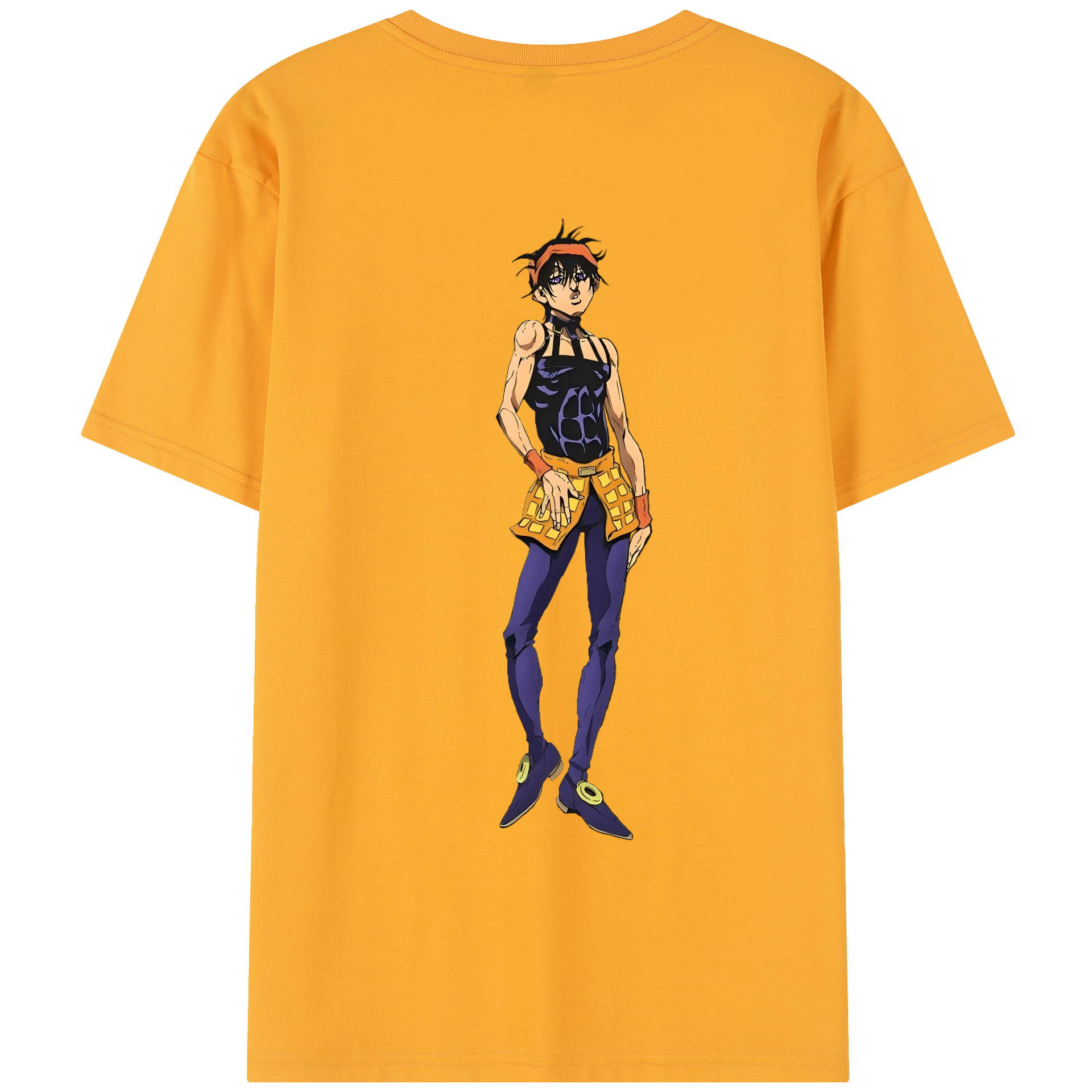 （画像用） ジョジョの奇妙な冒険 ナランチャ?ギルガ JoJo's Bizarre Adventure Narancia Ghirga レディース半袖Tシャツ(バックプリント)