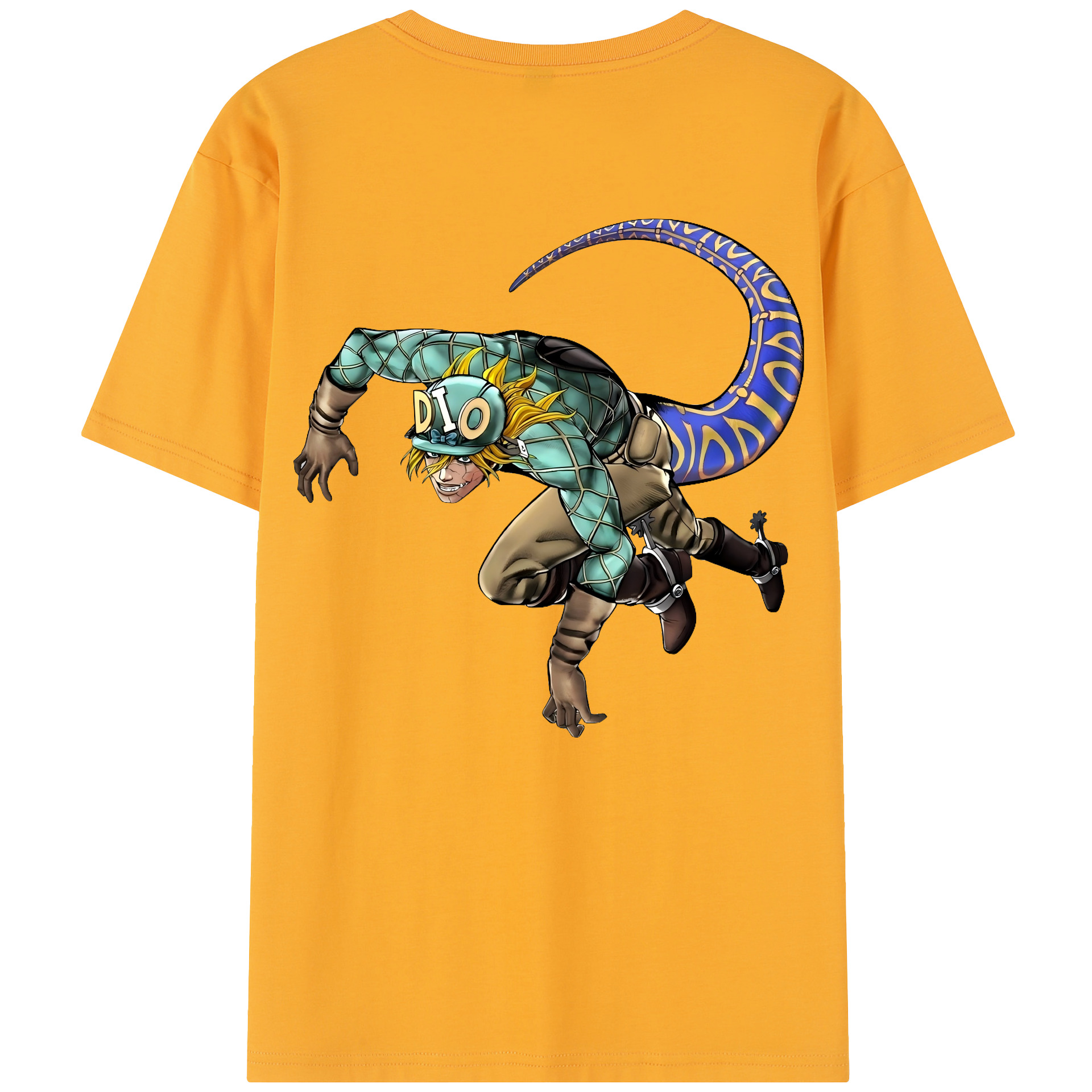 （画像用） ジョジョの奇妙な冒険 ディオ?ブランドー JoJo's Bizarre Adventure Dio Brando レディース半袖Tシャツ(バックプリント)