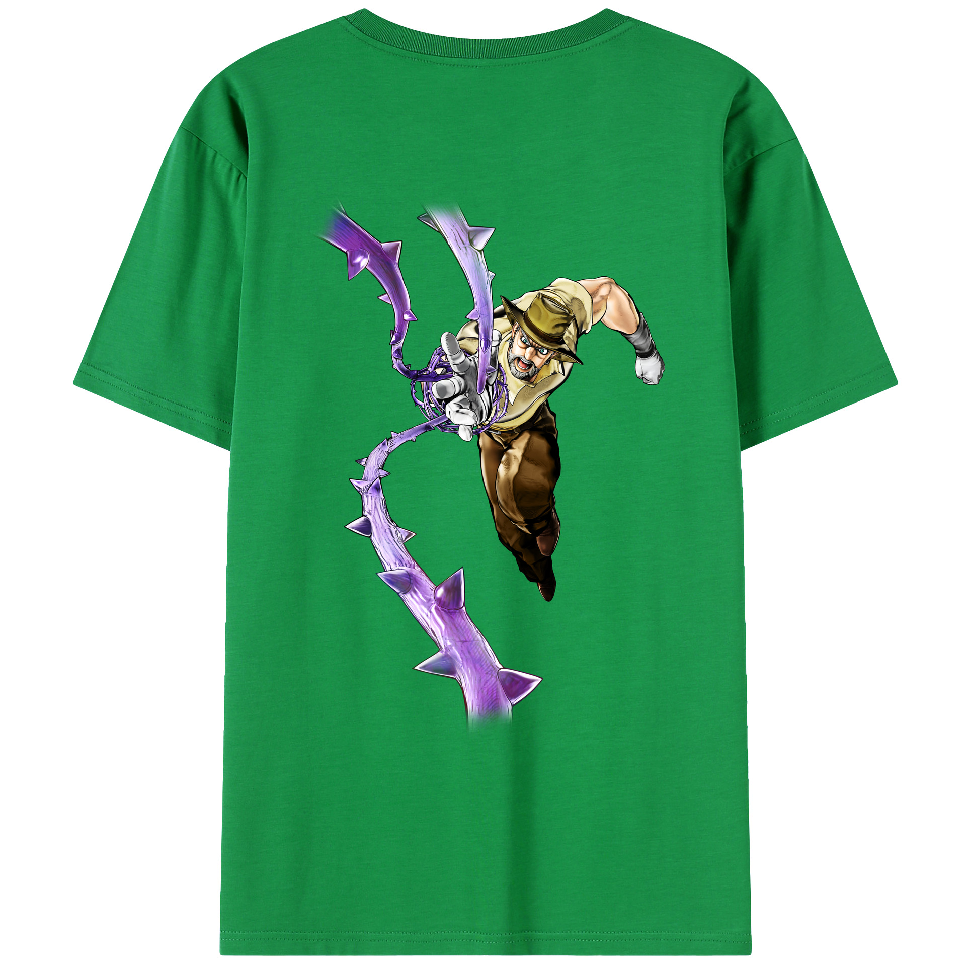 （画像用） ジョジョの奇妙な冒険 ジョセフ?ジョースター JoJo's Bizarre Adventure Joseph Joestar レディース半袖Tシャツ(バックプリント)