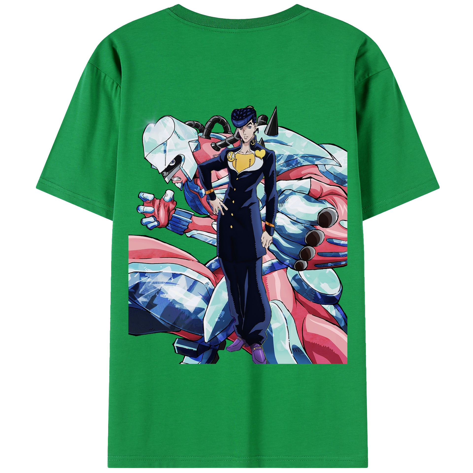 （画像用） ジョジョの奇妙な冒険 ひがしかた じょうすけ JoJo's Bizarre Adventure Higashikata Josuke レディース半袖Tシャツ(バックプリント)