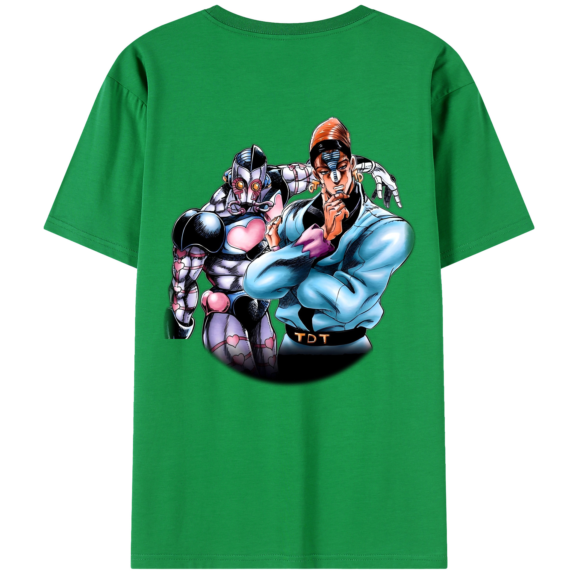 （画像用） ジョジョの奇妙な冒険 ひがしかた じょうすけ JoJo's Bizarre Adventure Higashikata Josuke レディース半袖Tシャツ(バックプリント)