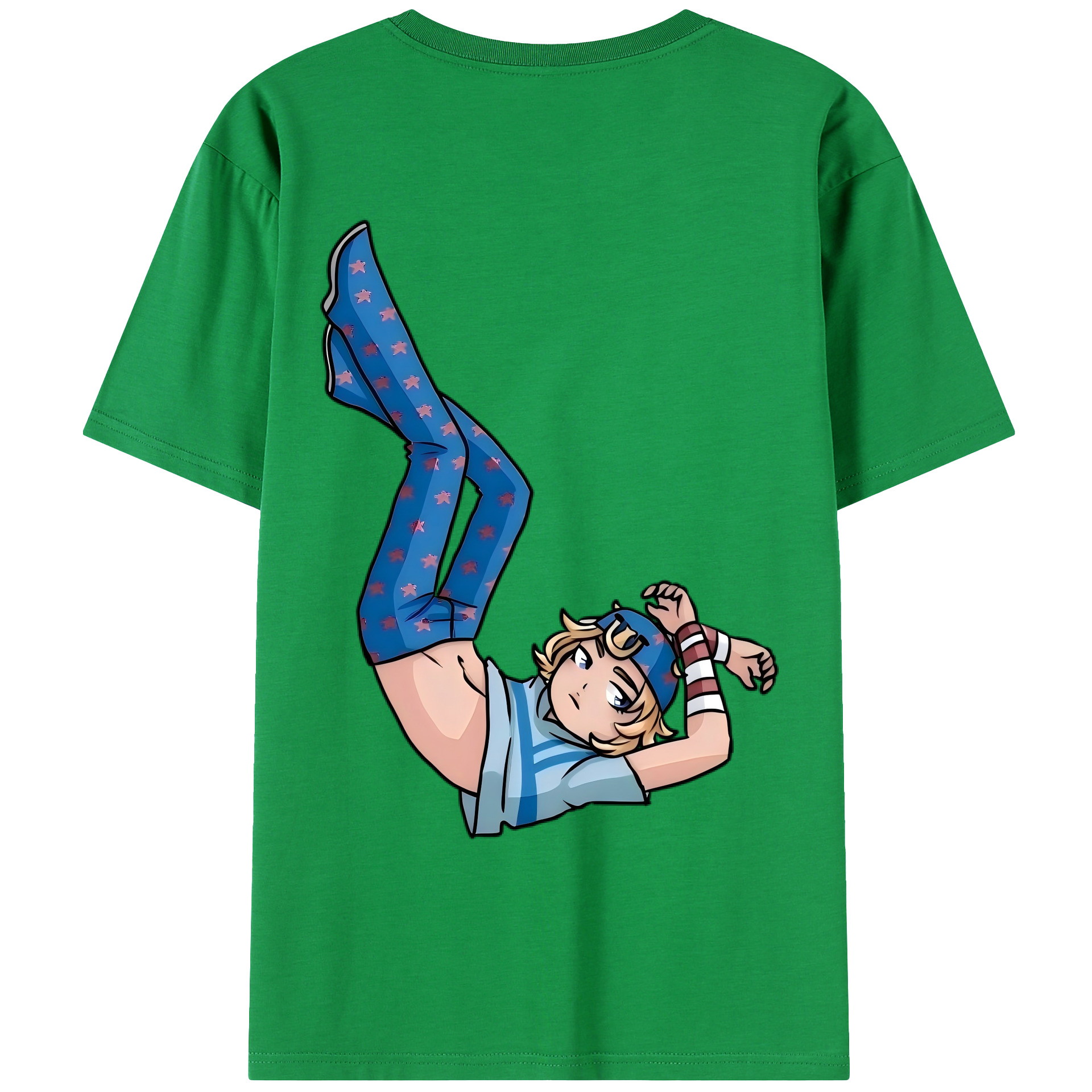 （画像用） ジョジョの奇妙な冒険 グイード?ミスタ JoJo's Bizarre Adventure Guido Mista レディース半袖Tシャツ(バックプリント)
