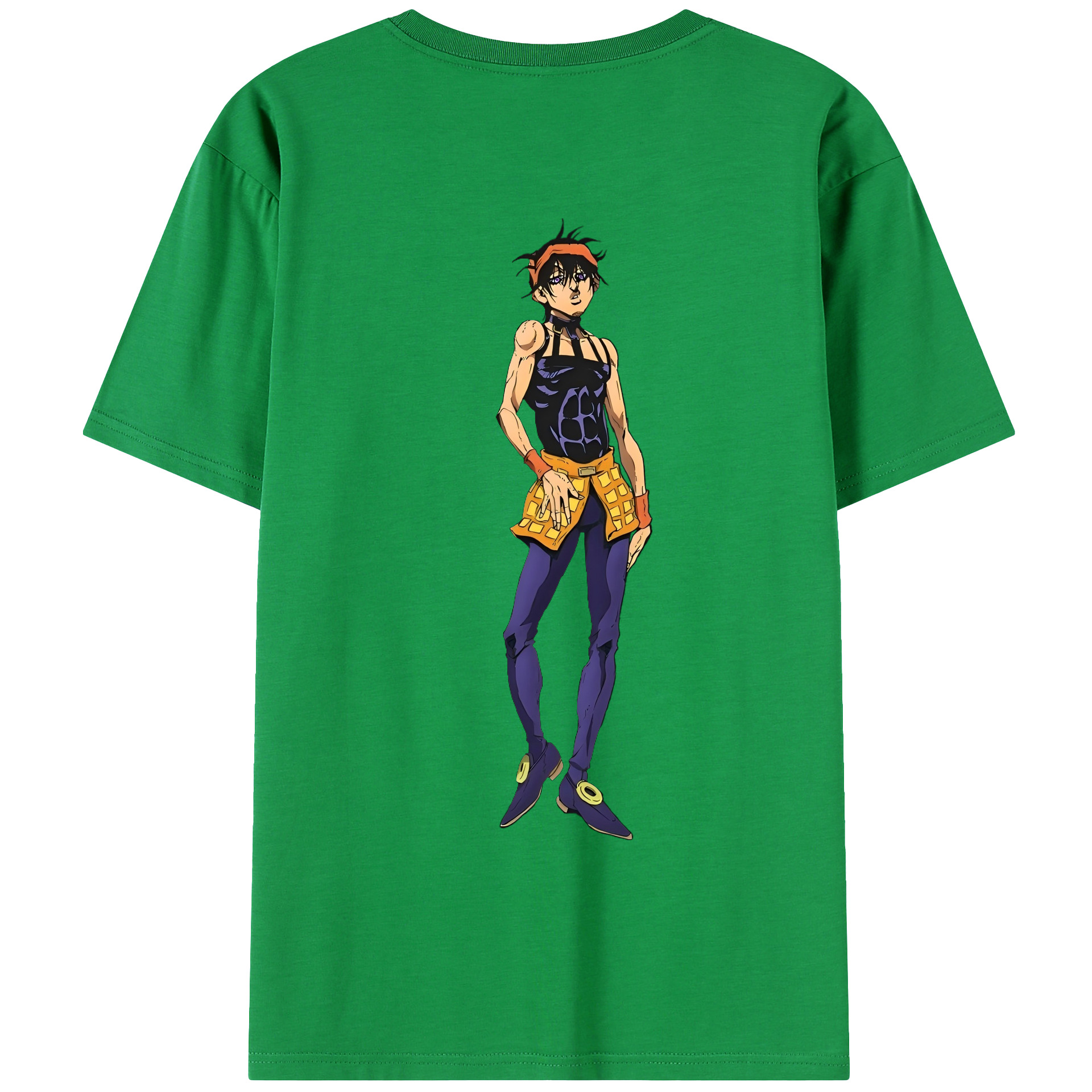 （画像用） ジョジョの奇妙な冒険 ナランチャ?ギルガ JoJo's Bizarre Adventure Narancia Ghirga レディース半袖Tシャツ(バックプリント)
