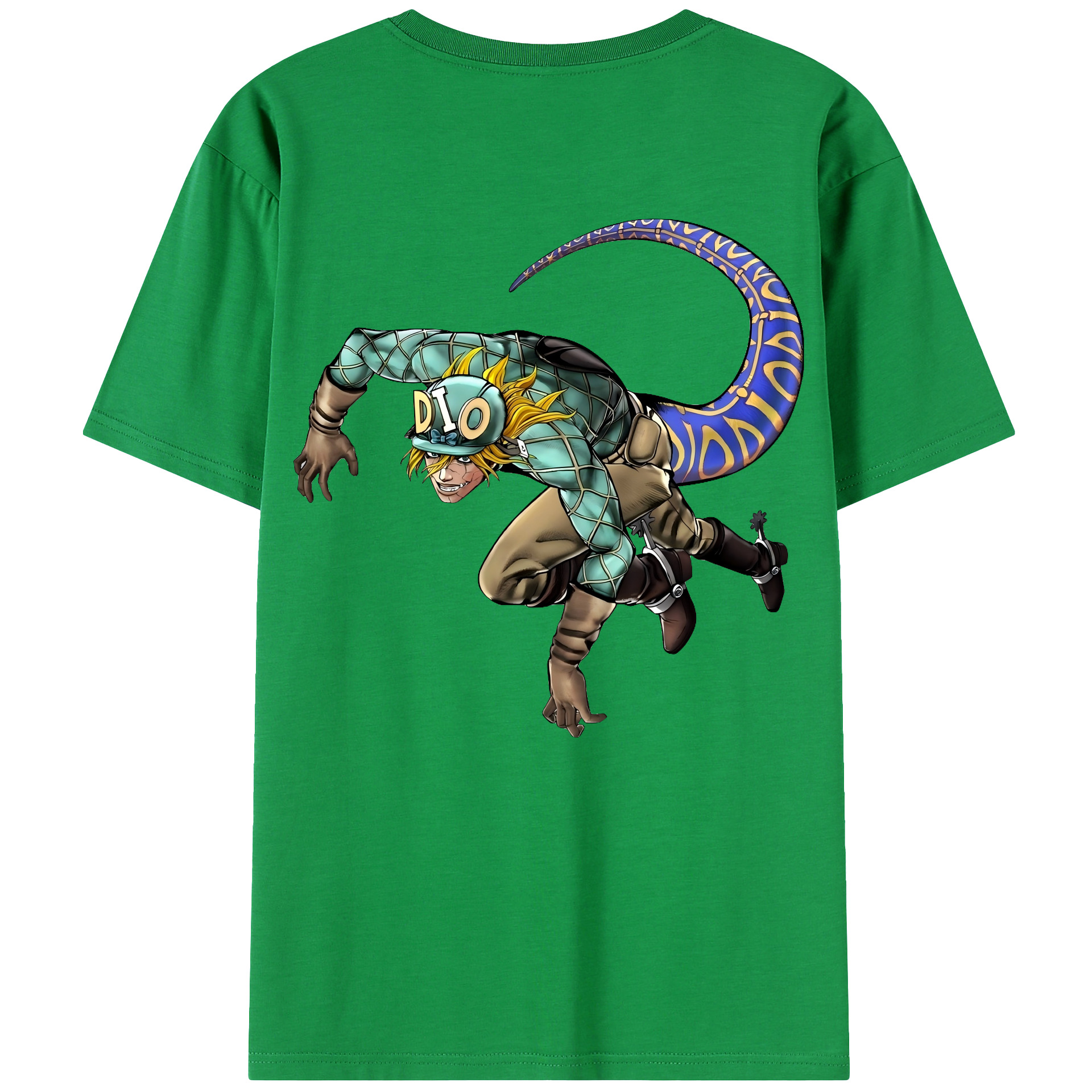（画像用） ジョジョの奇妙な冒険 ディオ?ブランドー JoJo's Bizarre Adventure Dio Brando レディース半袖Tシャツ(バックプリント)