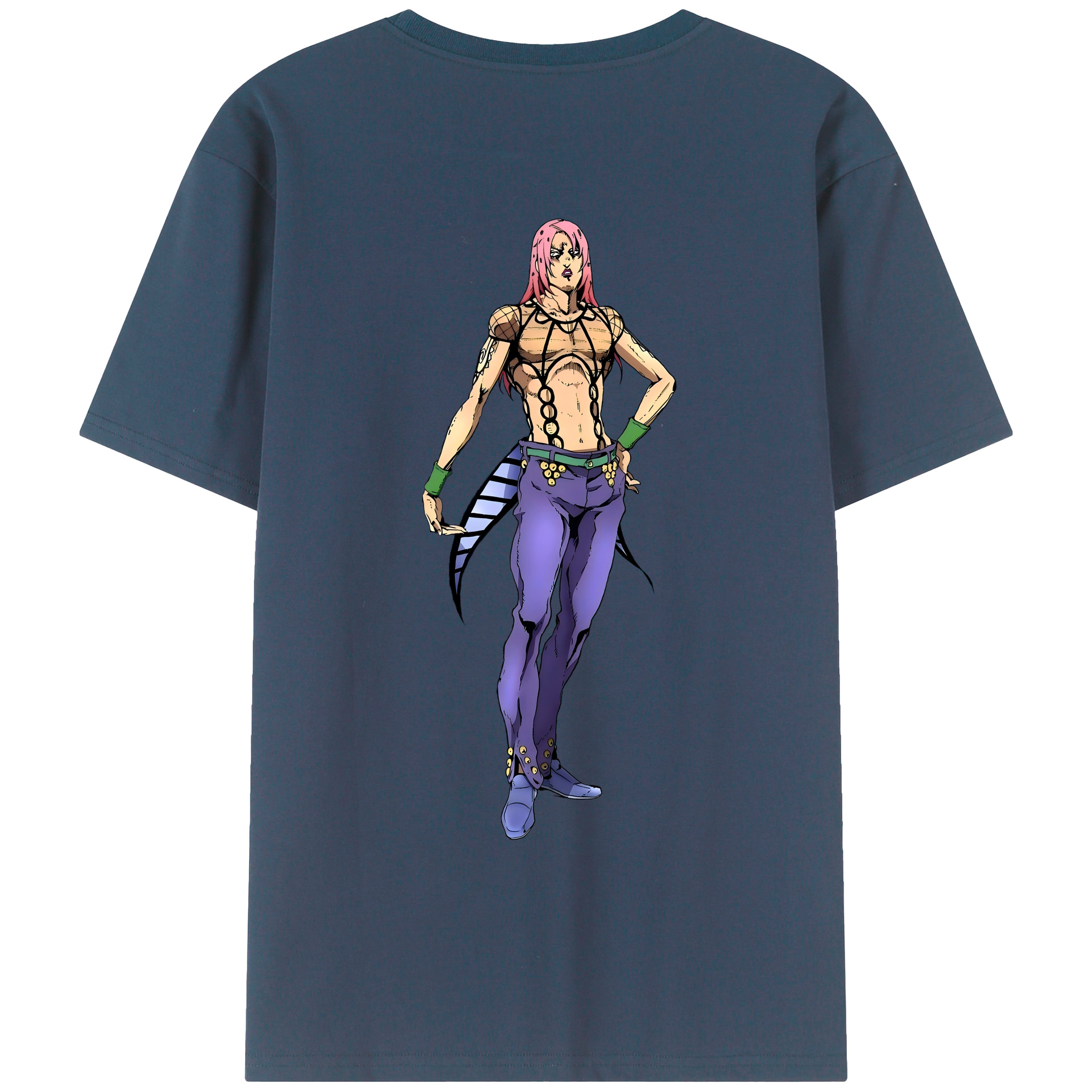 （画像用） ジョジョの奇妙な冒険 ビネガー?ドッピオ JoJo's Bizarre Adventure Vinegar Doppio レディース半袖Tシャツ(バックプリント)