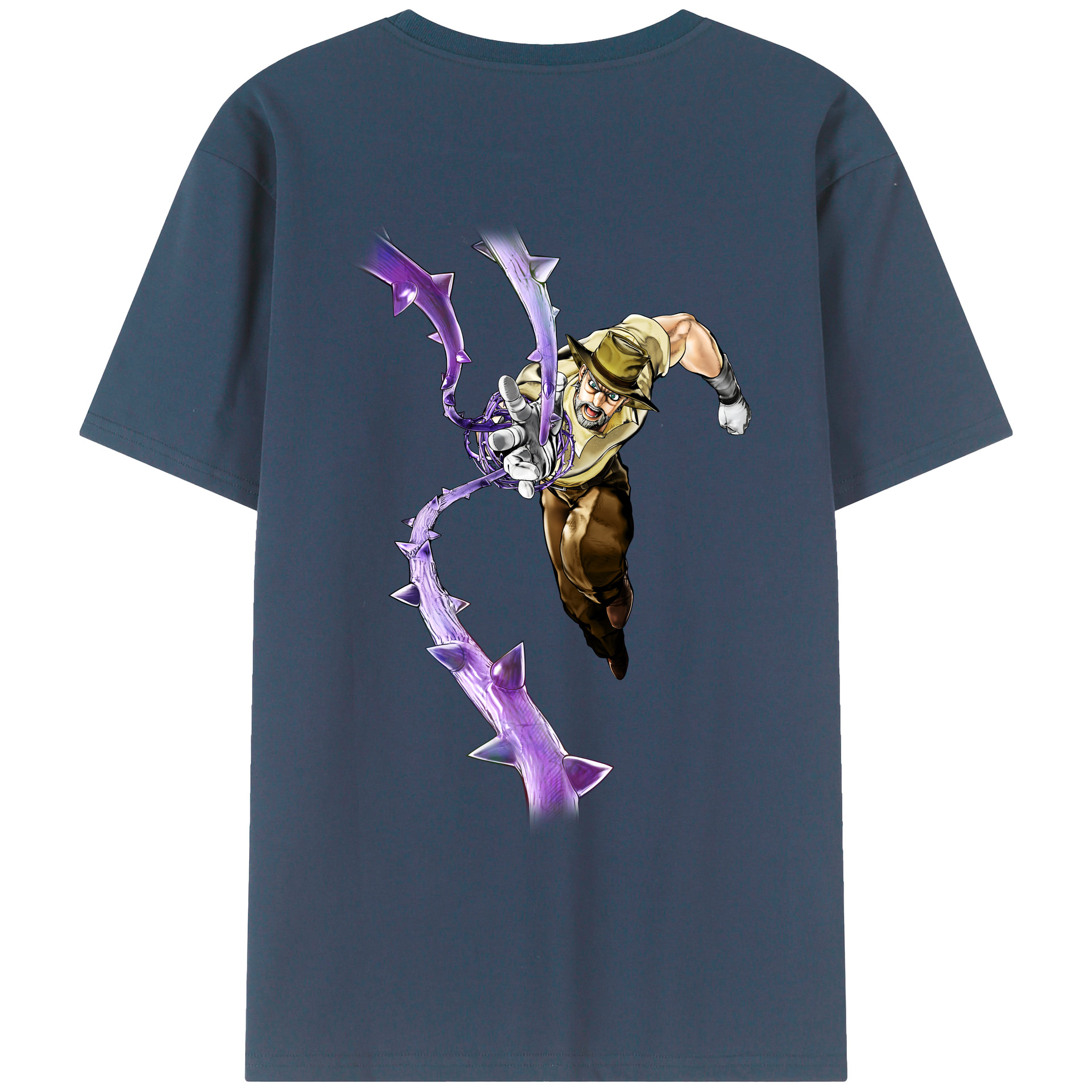 （画像用） ジョジョの奇妙な冒険 ジョセフ?ジョースター JoJo's Bizarre Adventure Joseph Joestar レディース半袖Tシャツ(バックプリント)