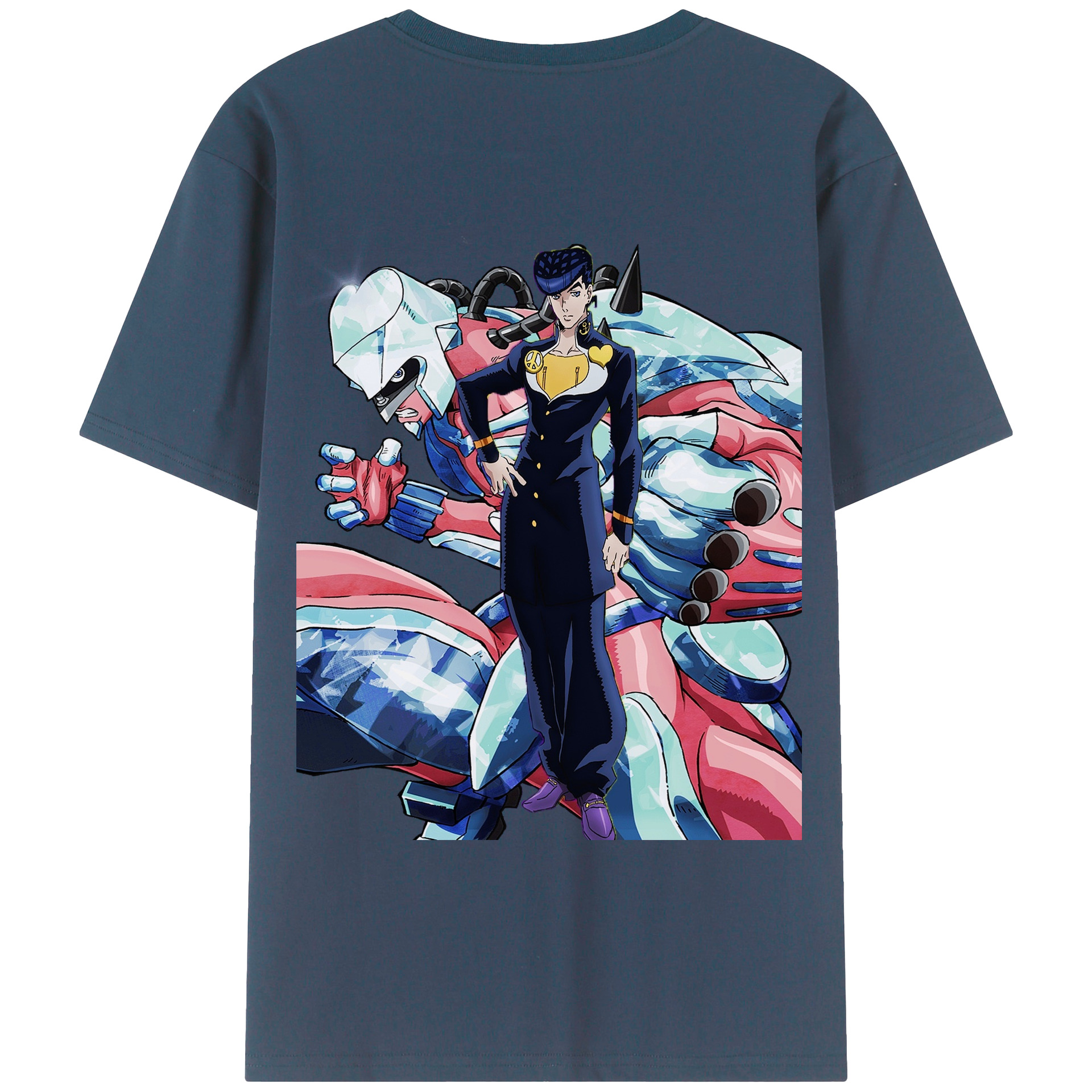 （画像用） ジョジョの奇妙な冒険 ひがしかた じょうすけ JoJo's Bizarre Adventure Higashikata Josuke レディース半袖Tシャツ(バックプリント)