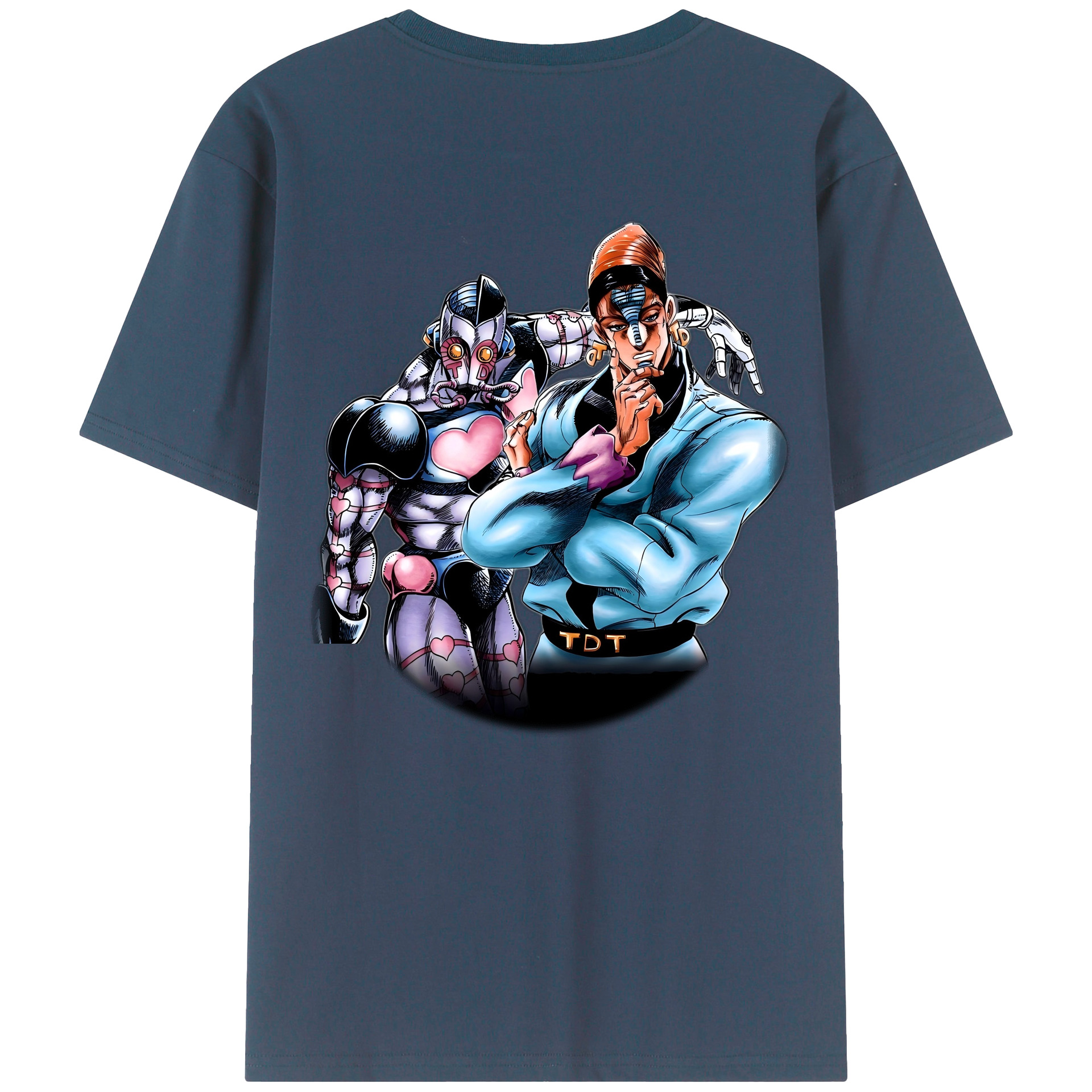 （画像用） ジョジョの奇妙な冒険 ひがしかた じょうすけ JoJo's Bizarre Adventure Higashikata Josuke レディース半袖Tシャツ(バックプリント)