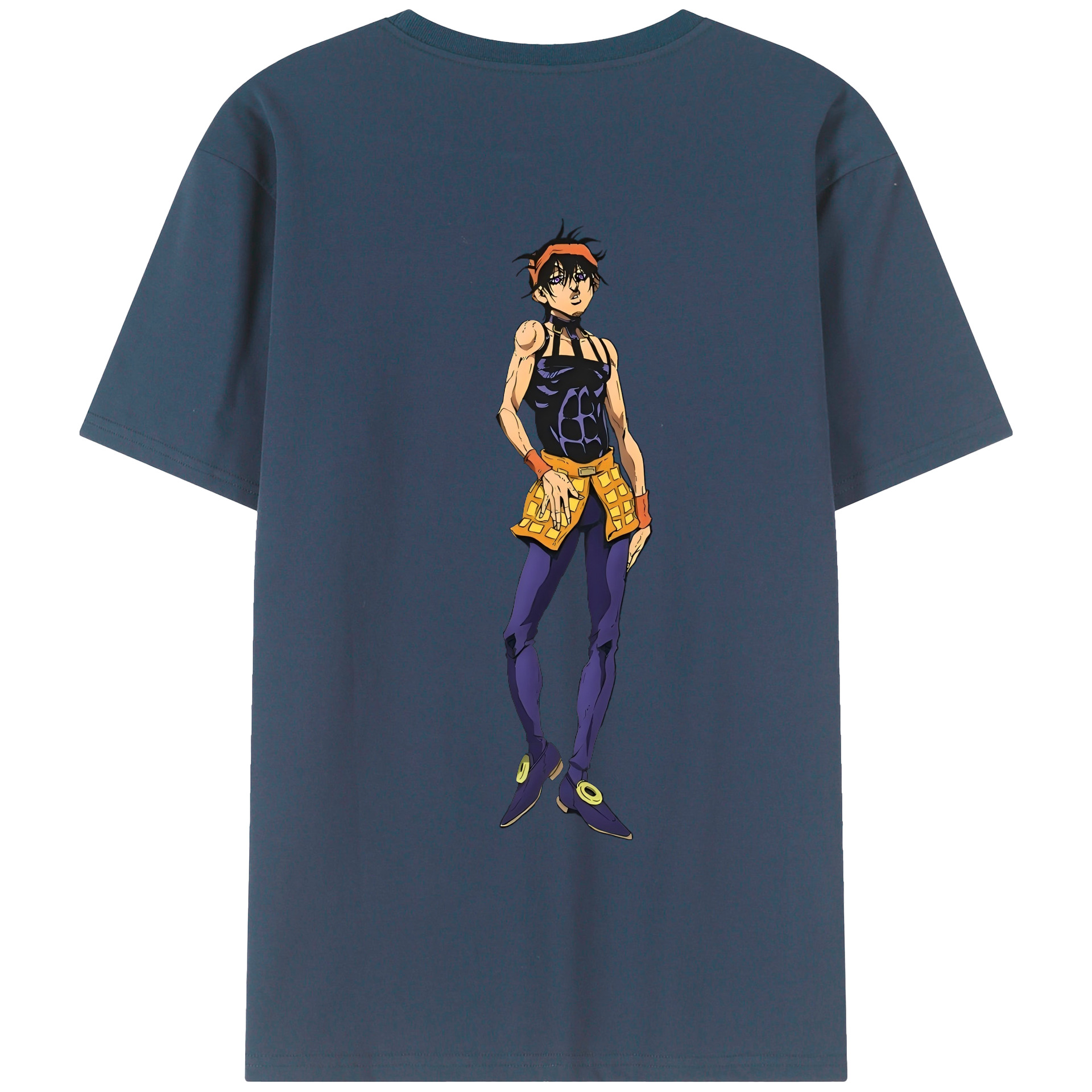 （画像用） ジョジョの奇妙な冒険 ナランチャ?ギルガ JoJo's Bizarre Adventure Narancia Ghirga レディース半袖Tシャツ(バックプリント)