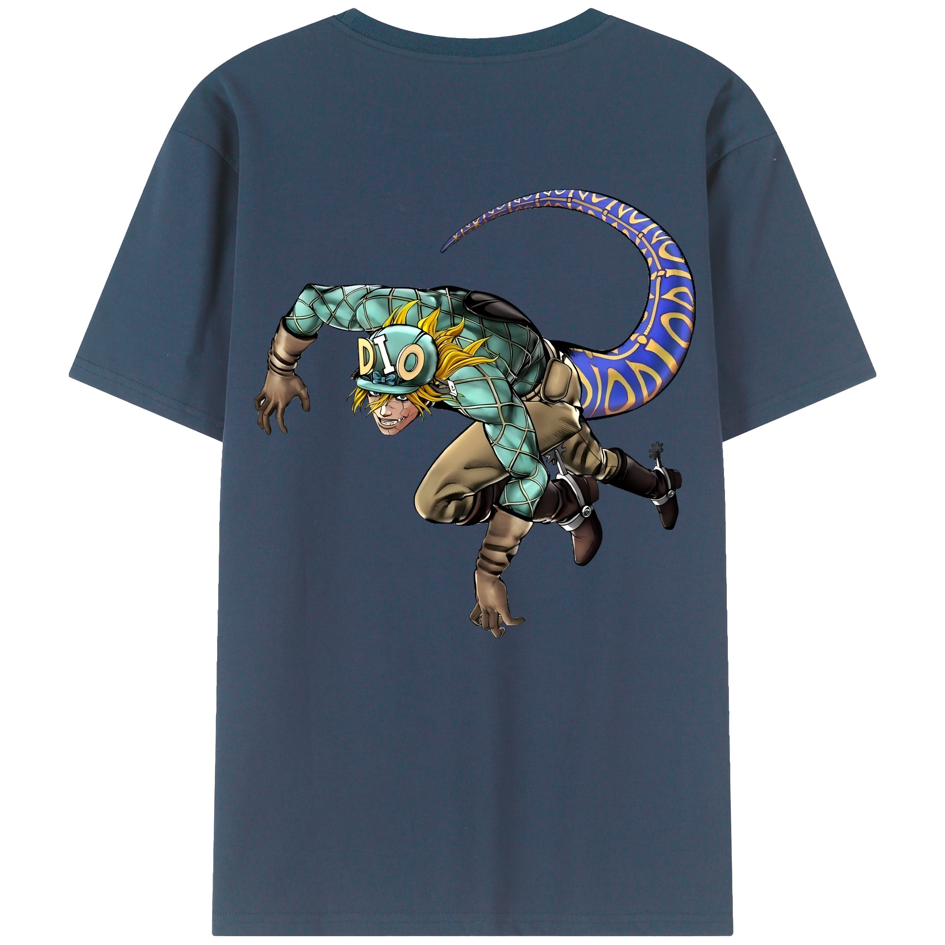 （画像用） ジョジョの奇妙な冒険 ディオ?ブランドー JoJo's Bizarre Adventure Dio Brando レディース半袖Tシャツ(バックプリント)