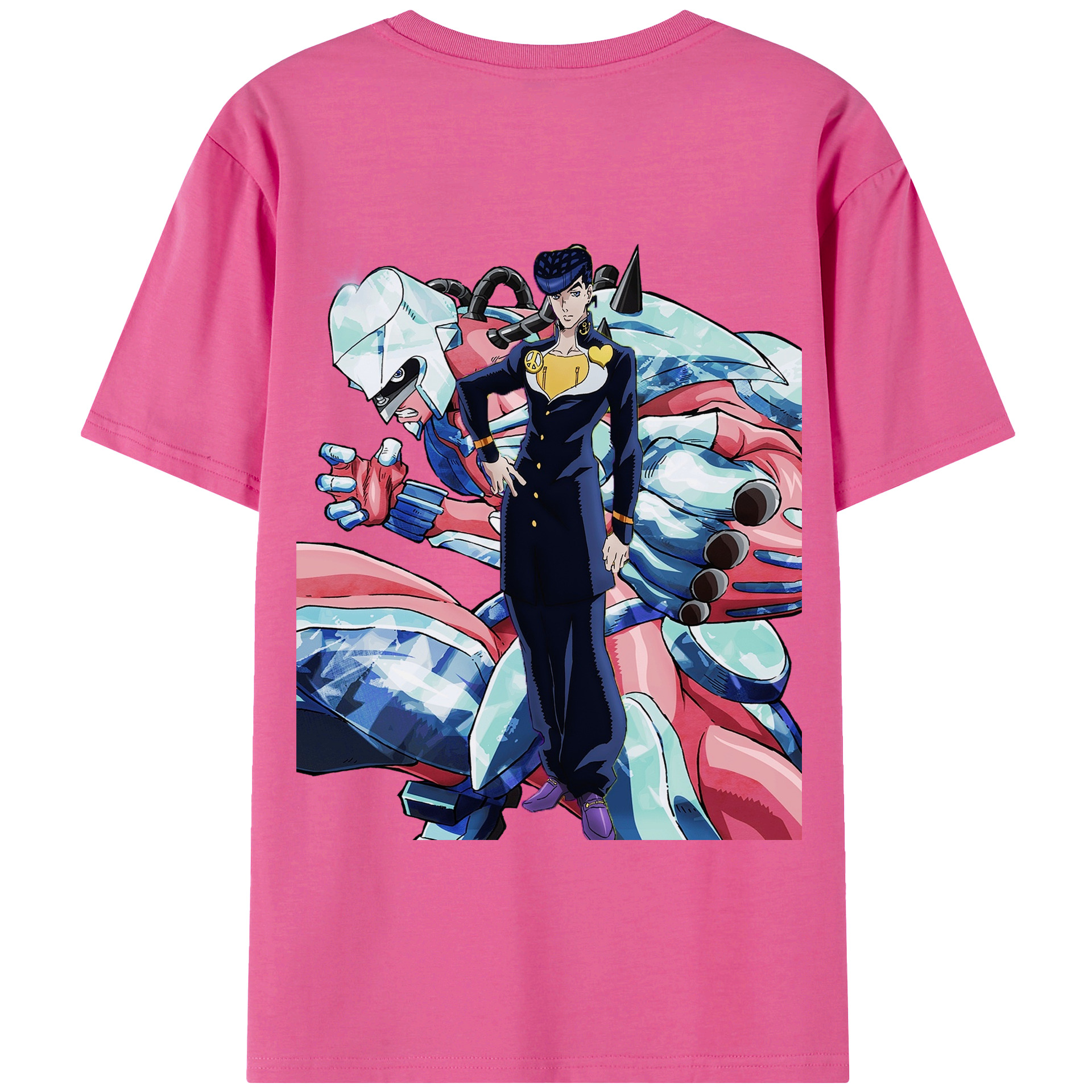 （画像用） ジョジョの奇妙な冒険 ひがしかた じょうすけ JoJo's Bizarre Adventure Higashikata Josuke レディース半袖Tシャツ(バックプリント)