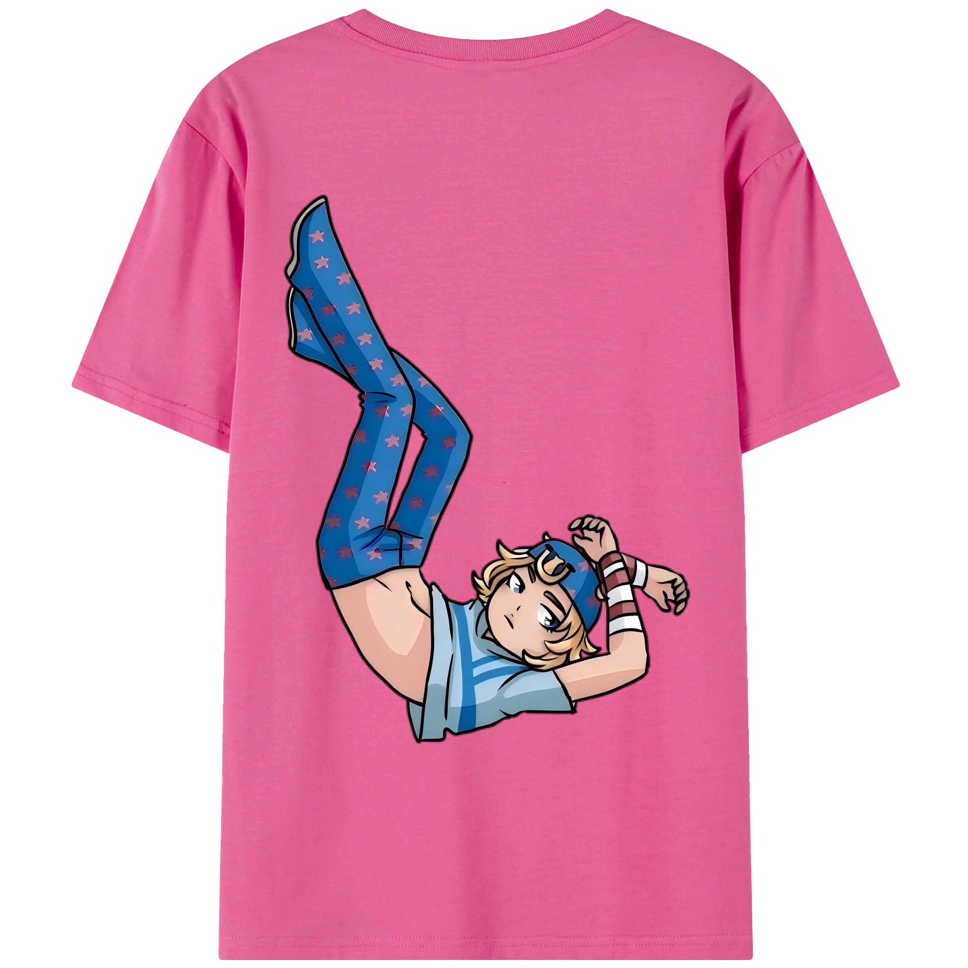 （画像用） ジョジョの奇妙な冒険 グイード?ミスタ JoJo's Bizarre Adventure Guido Mista レディース半袖Tシャツ(バックプリント)