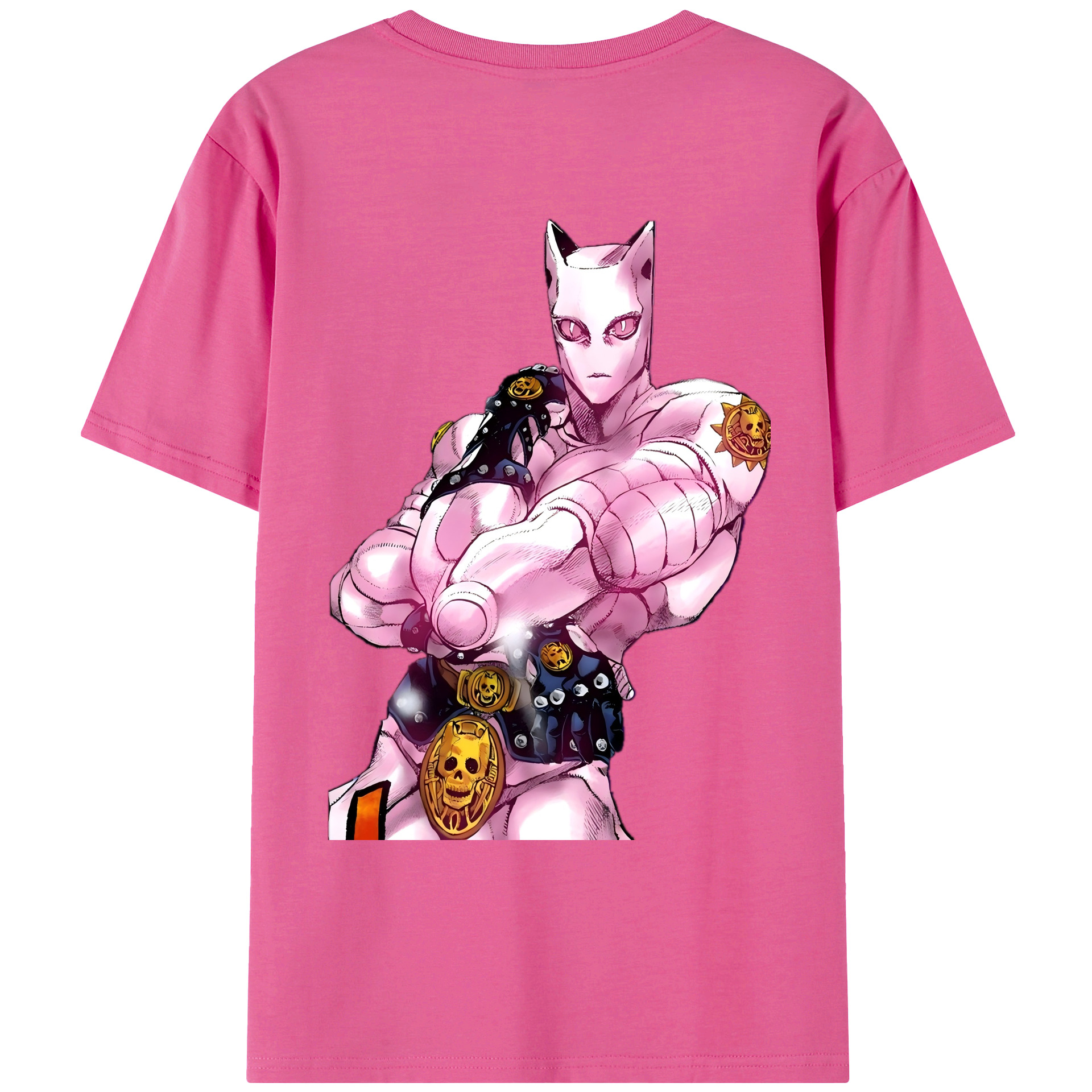 （画像用） ジョジョの奇妙な冒険 きら よしかげ JoJo's Bizarre Adventure Kira Yoshikage レディース半袖Tシャツ(バックプリント)