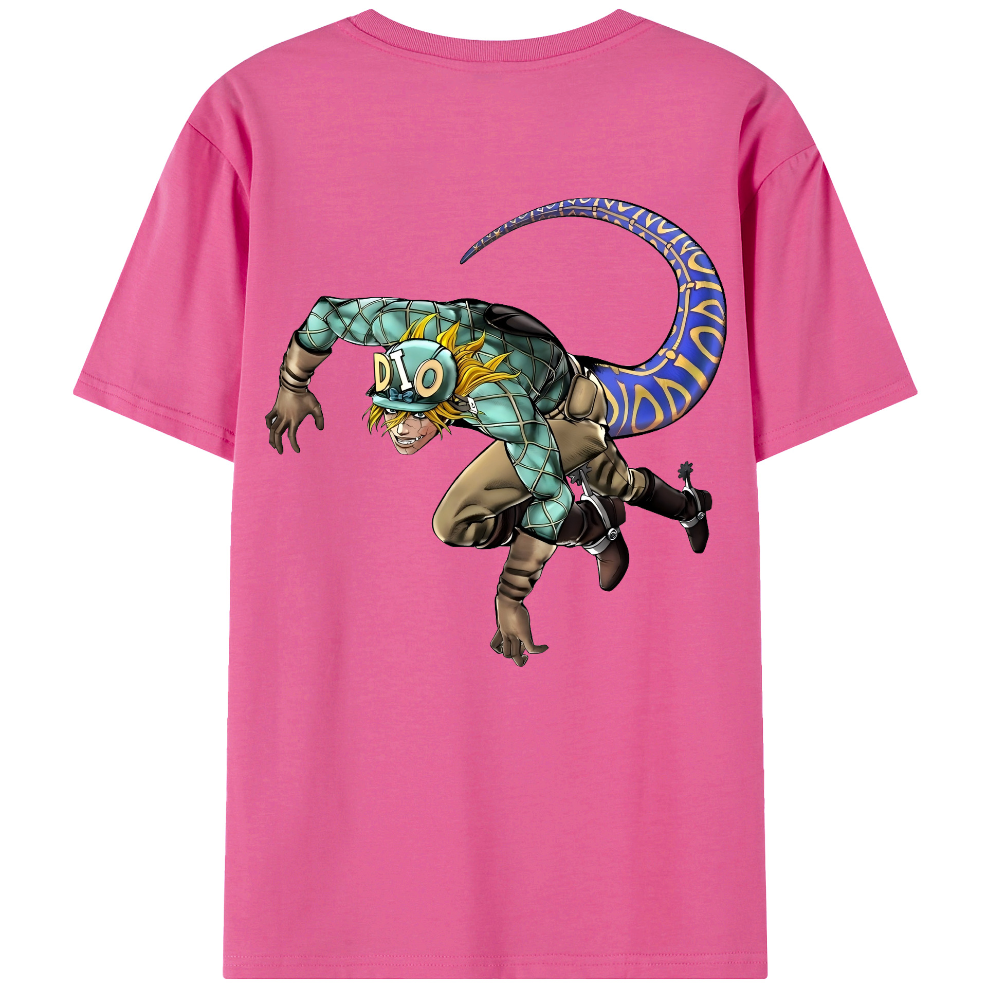 （画像用） ジョジョの奇妙な冒険 ディオ?ブランドー JoJo's Bizarre Adventure Dio Brando レディース半袖Tシャツ(バックプリント)