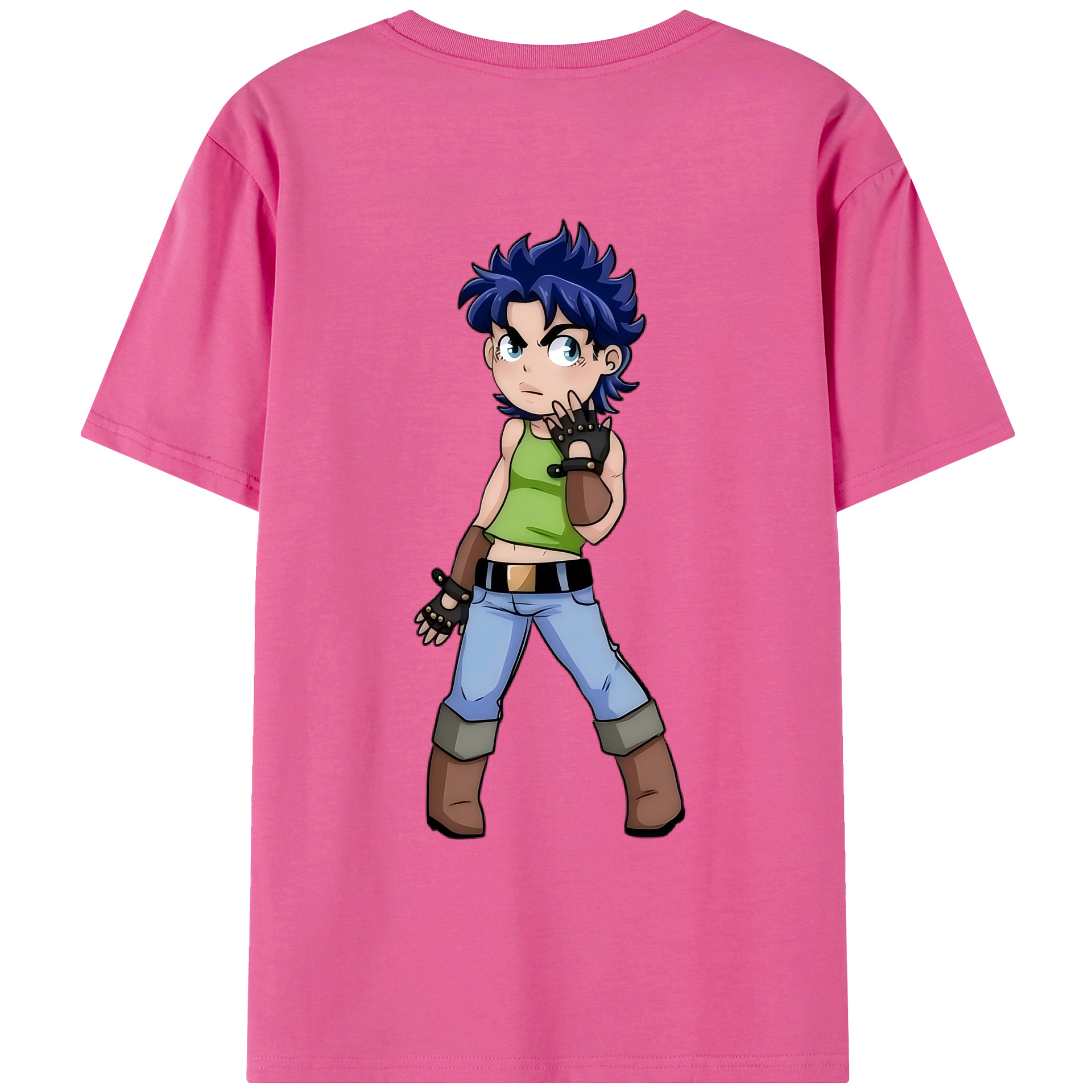 （画像用） ジョジョの奇妙な冒険 広瀨康一 JoJo's Bizarre Adventure Hirose Koichi レディース半袖Tシャツ(バックプリント)