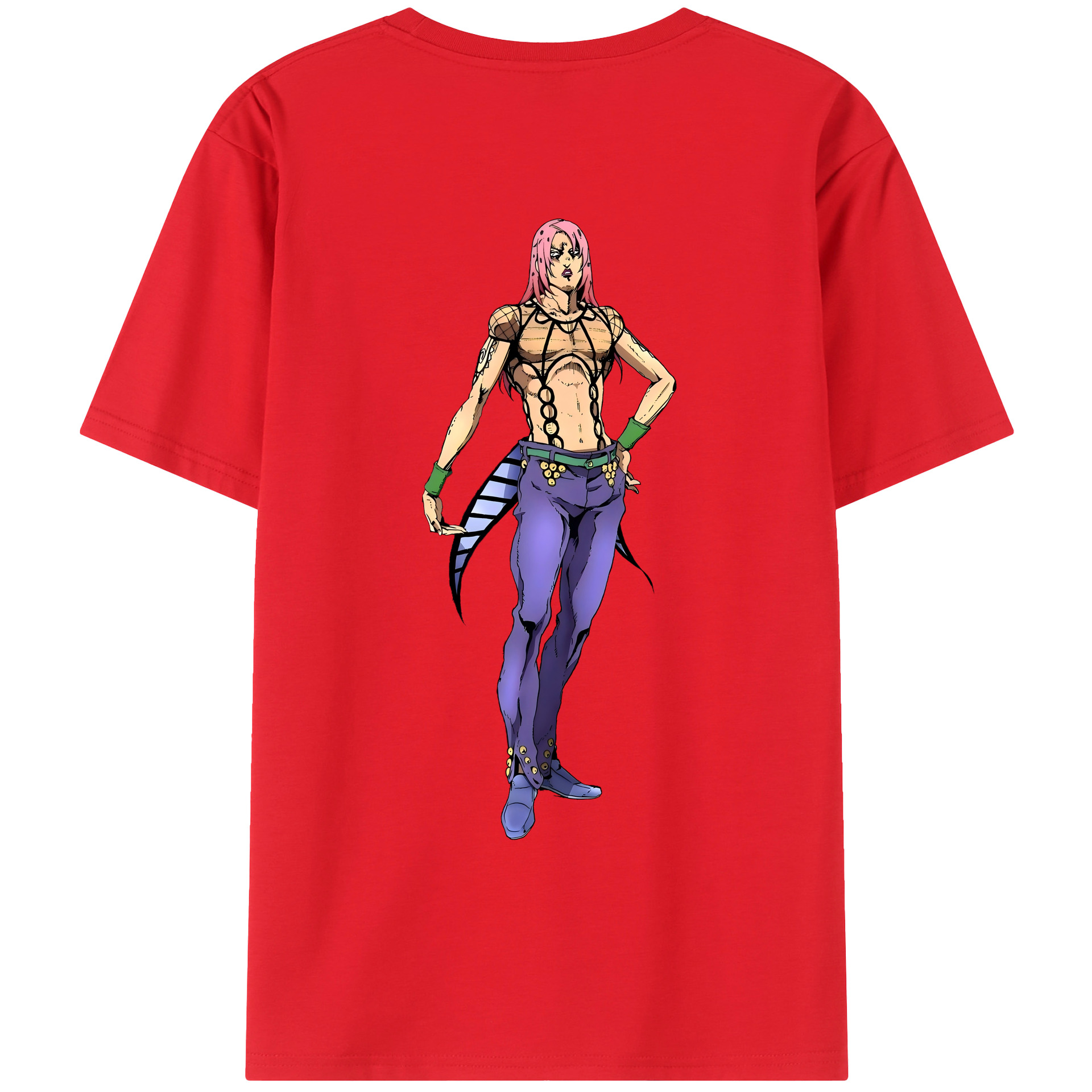 （画像用） ジョジョの奇妙な冒険 ビネガー?ドッピオ JoJo's Bizarre Adventure Vinegar Doppio レディース半袖Tシャツ(バックプリント)