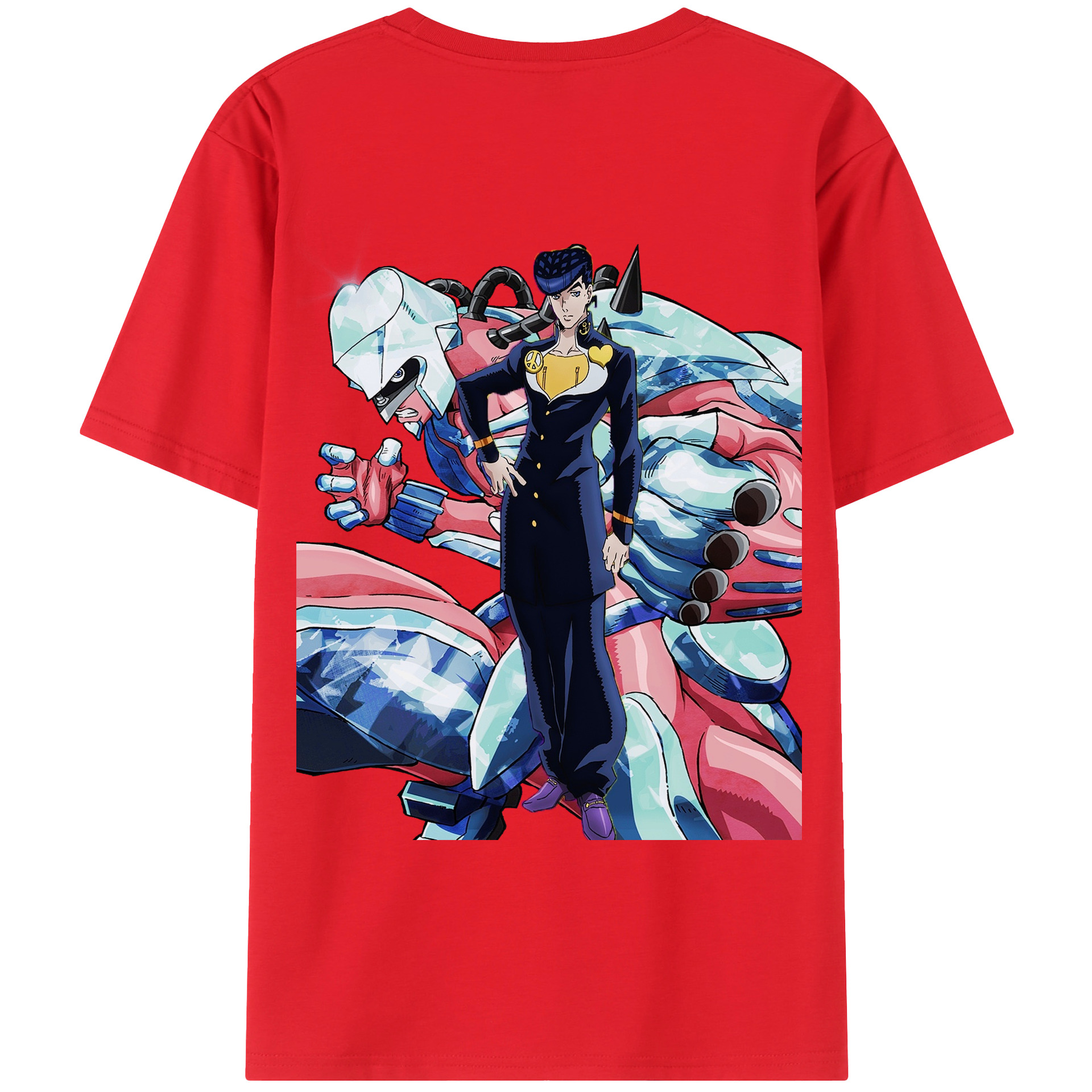 （画像用） ジョジョの奇妙な冒険 ひがしかた じょうすけ JoJo's Bizarre Adventure Higashikata Josuke レディース半袖Tシャツ(バックプリント)