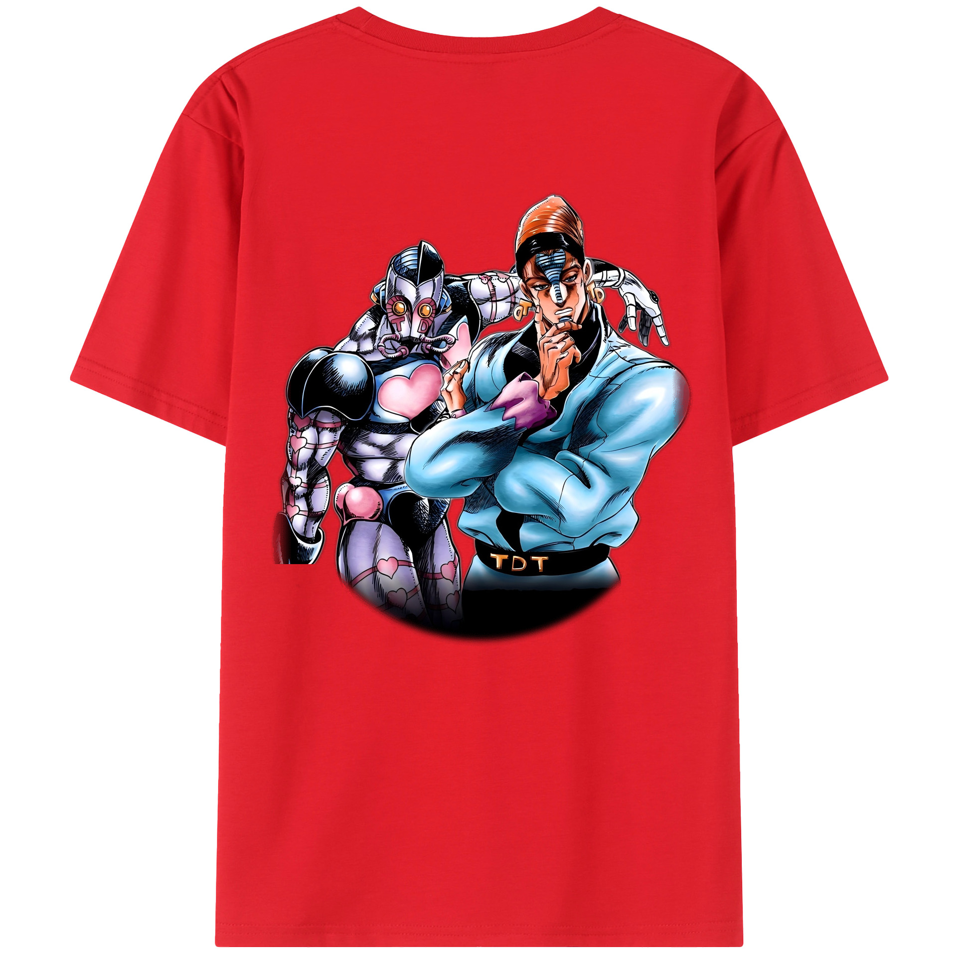 （画像用） ジョジョの奇妙な冒険 ひがしかた じょうすけ JoJo's Bizarre Adventure Higashikata Josuke レディース半袖Tシャツ(バックプリント)