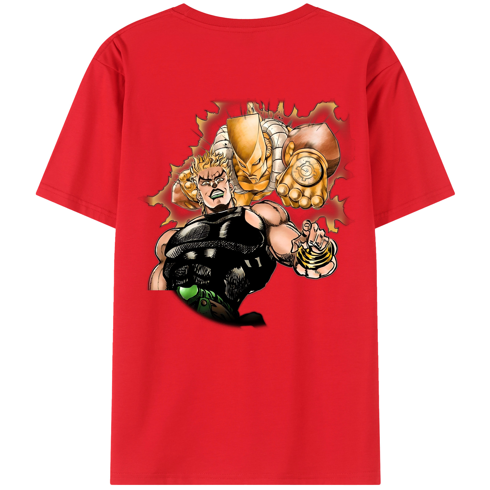 （画像用） ジョジョの奇妙な冒険 ディオ?ブランドー JoJo's Bizarre Adventure Dio Brando レディース半袖Tシャツ(バックプリント)