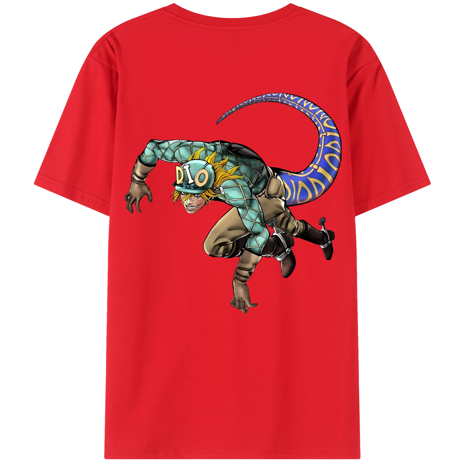 （画像用） ジョジョの奇妙な冒険 ディオ?ブランドー JoJo's Bizarre Adventure Dio Brando レディース半袖Tシャツ(バックプリント)