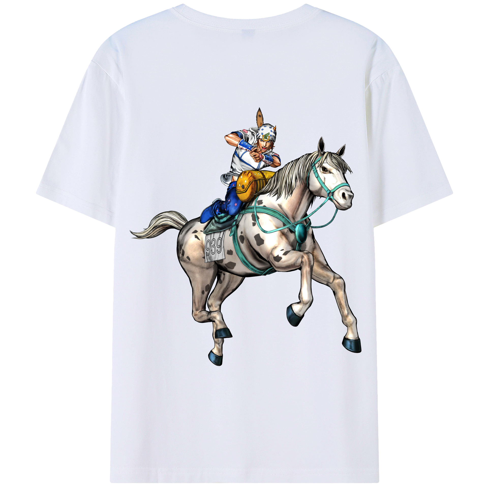 （画像用） ジョジョの奇妙な冒険 ジョナサン?ジョースター JoJo's Bizarre Adventure Jonathan Joestar レディース半袖Tシャツ(バックプリント)