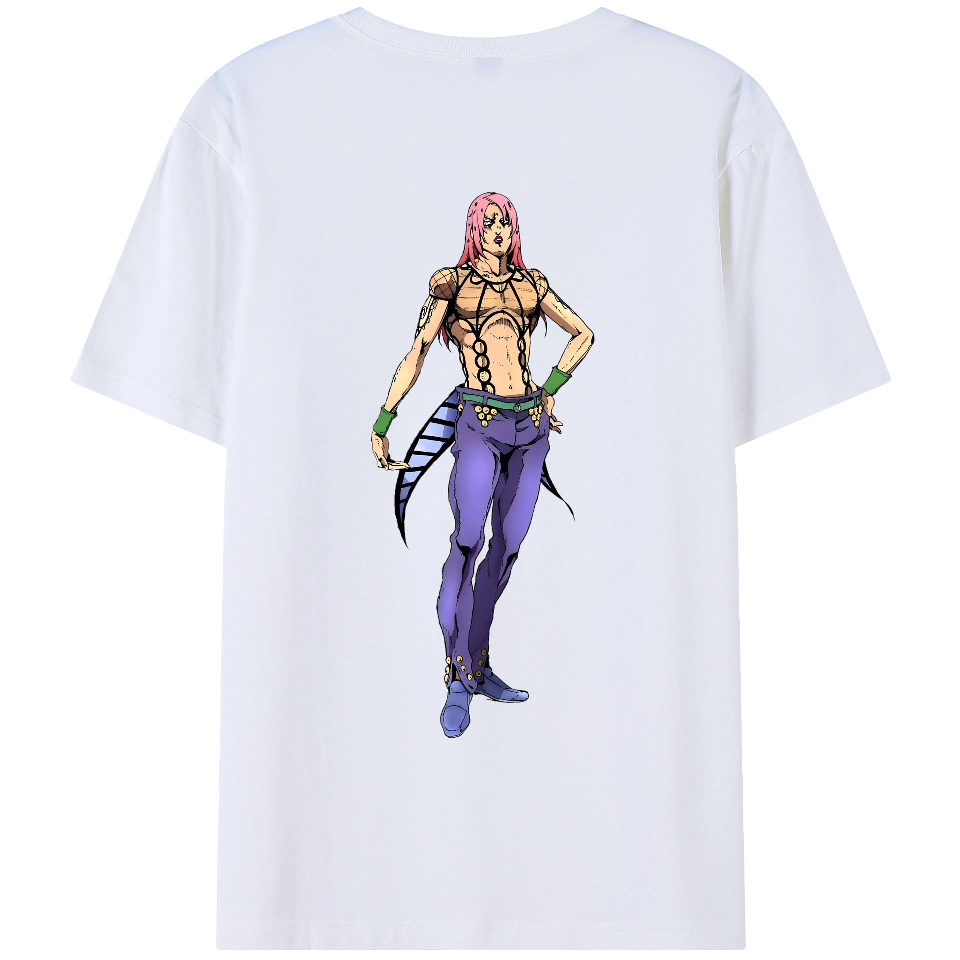 （画像用） ジョジョの奇妙な冒険 ビネガー?ドッピオ JoJo's Bizarre Adventure Vinegar Doppio レディース半袖Tシャツ(バックプリント)